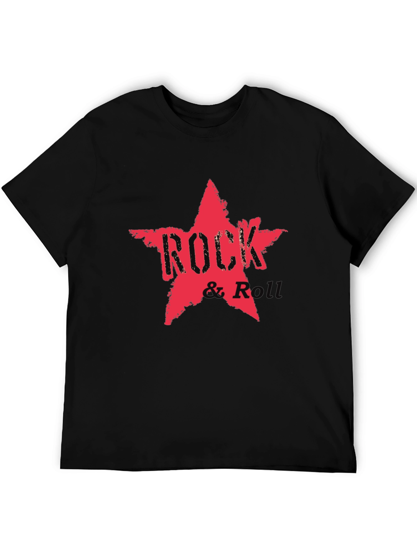 Rock & Roll Star Graphic Tee - Black