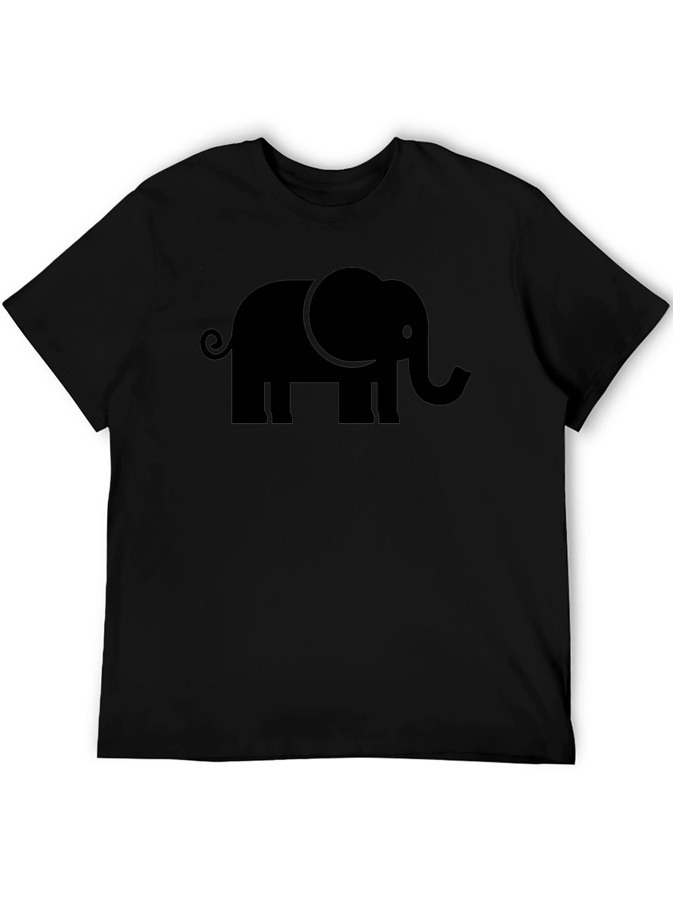 Black Elephant Graphic Tee - Mens Casual Shirt