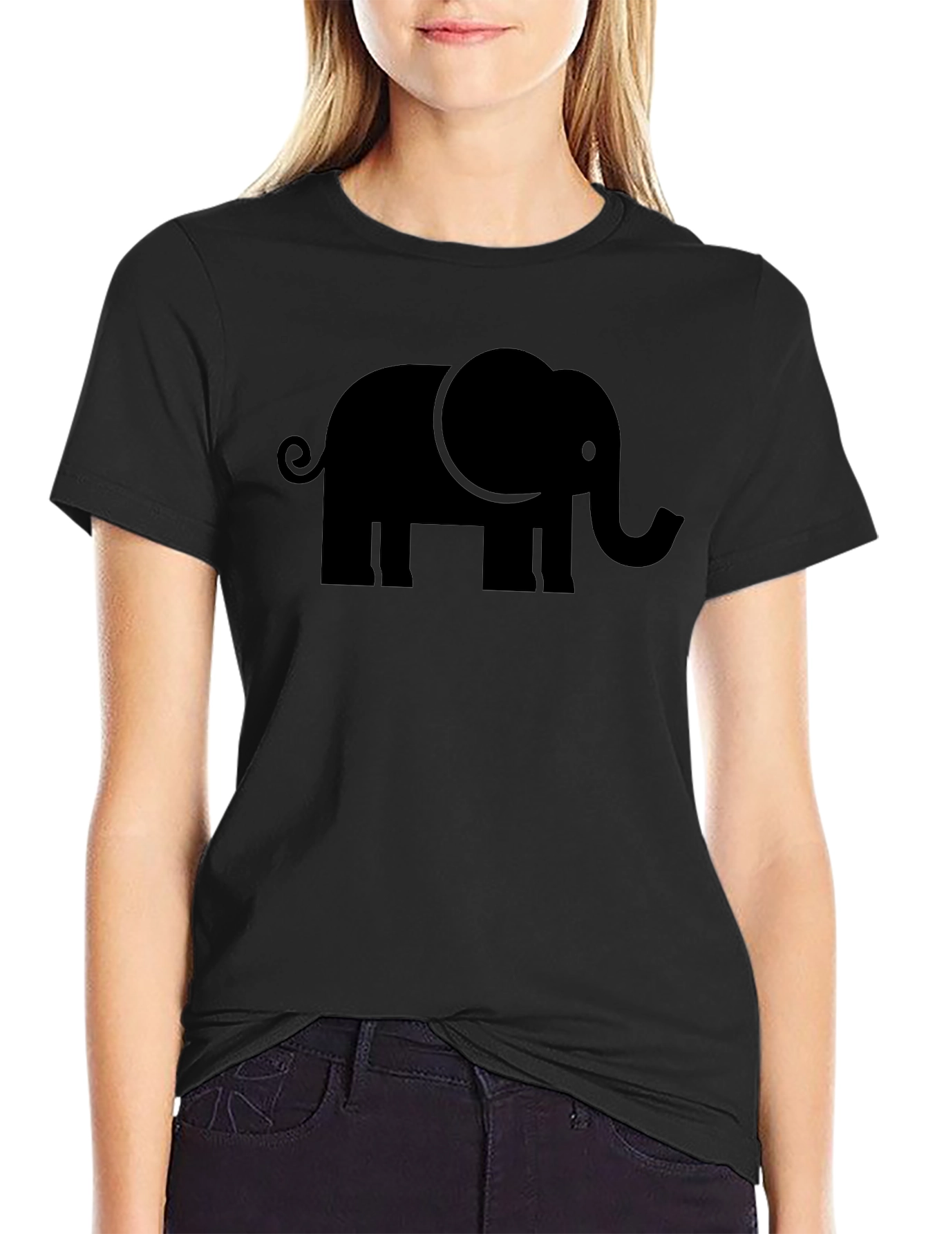 Black Elephant Graphic Tee - Mens Casual Shirt