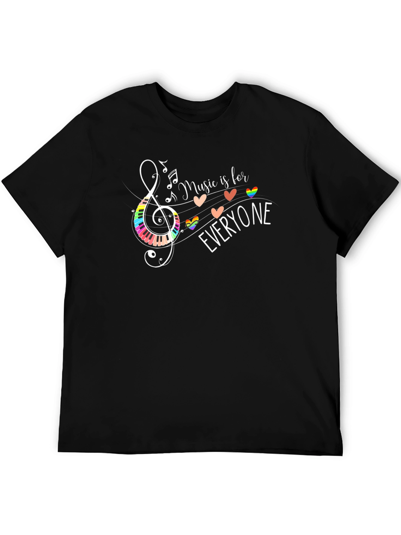 Music is for Everyone Graphic Tee - Black