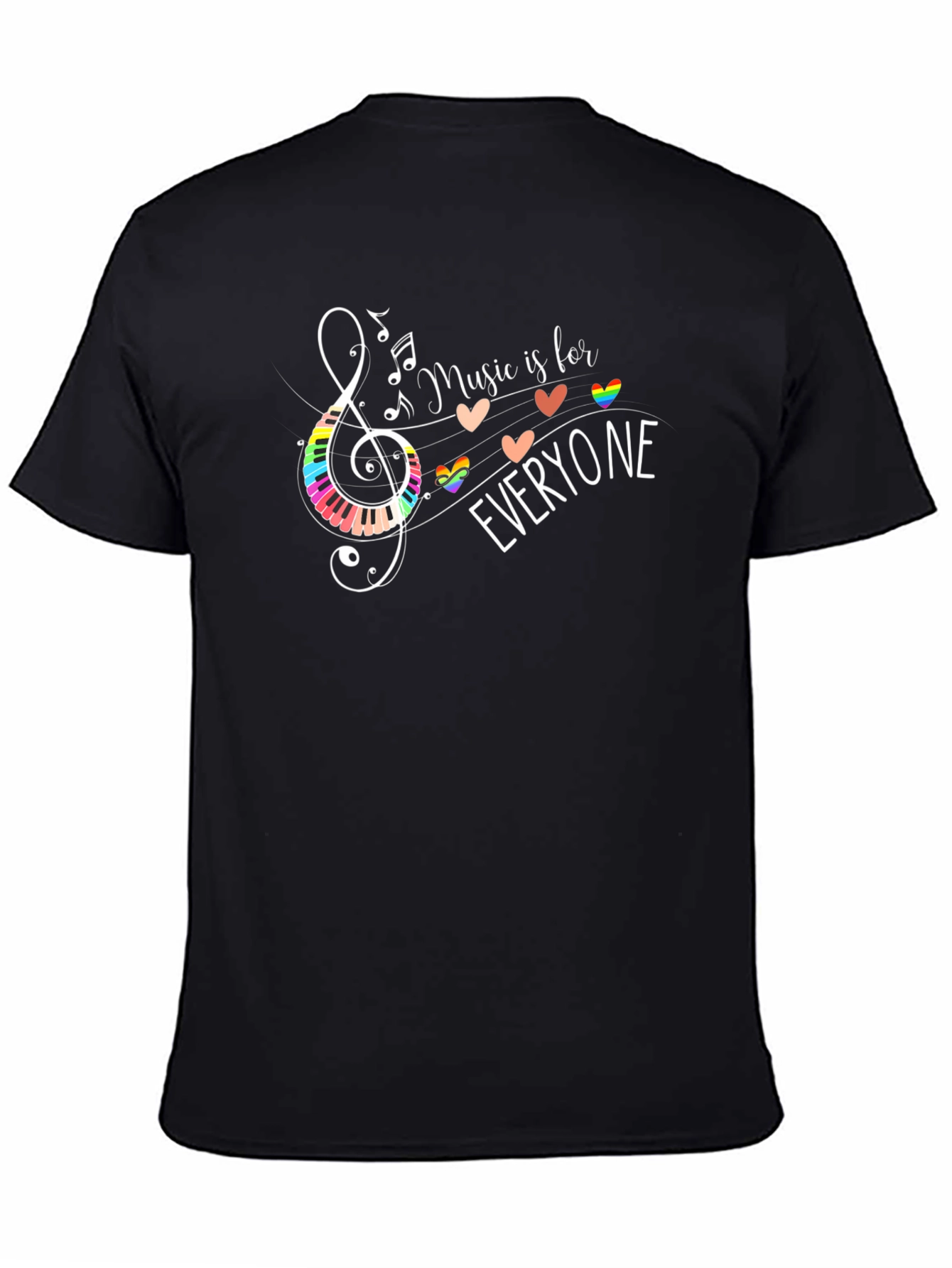 Music is for Everyone Graphic Tee - Black