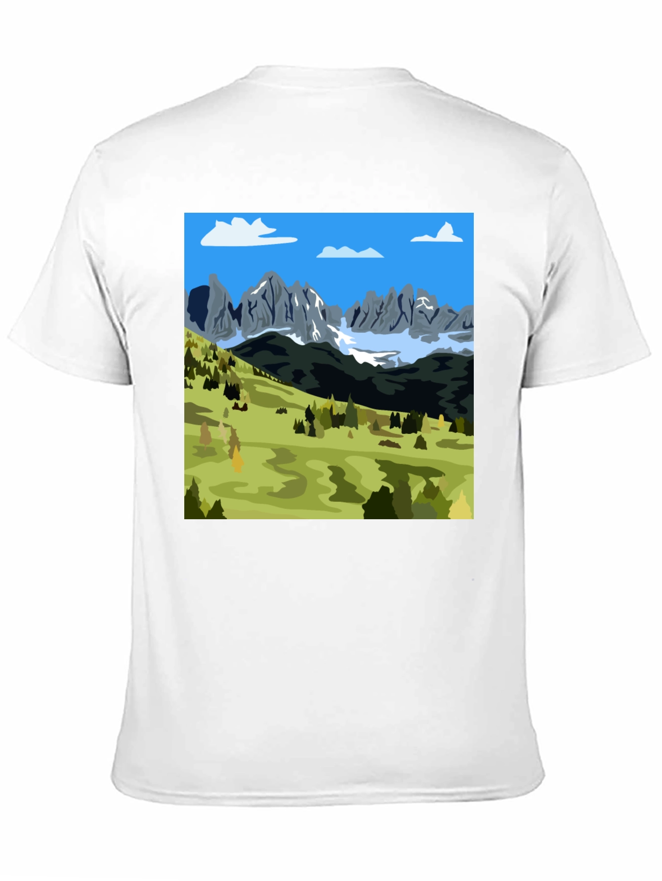Mountains Landscape Graphic Tee - Black