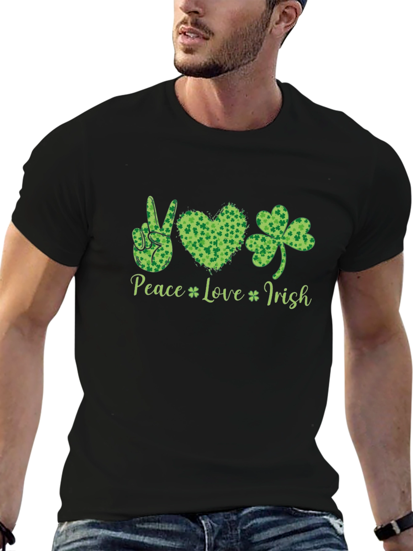 Peace Love Irish Shamrock T-Shirt