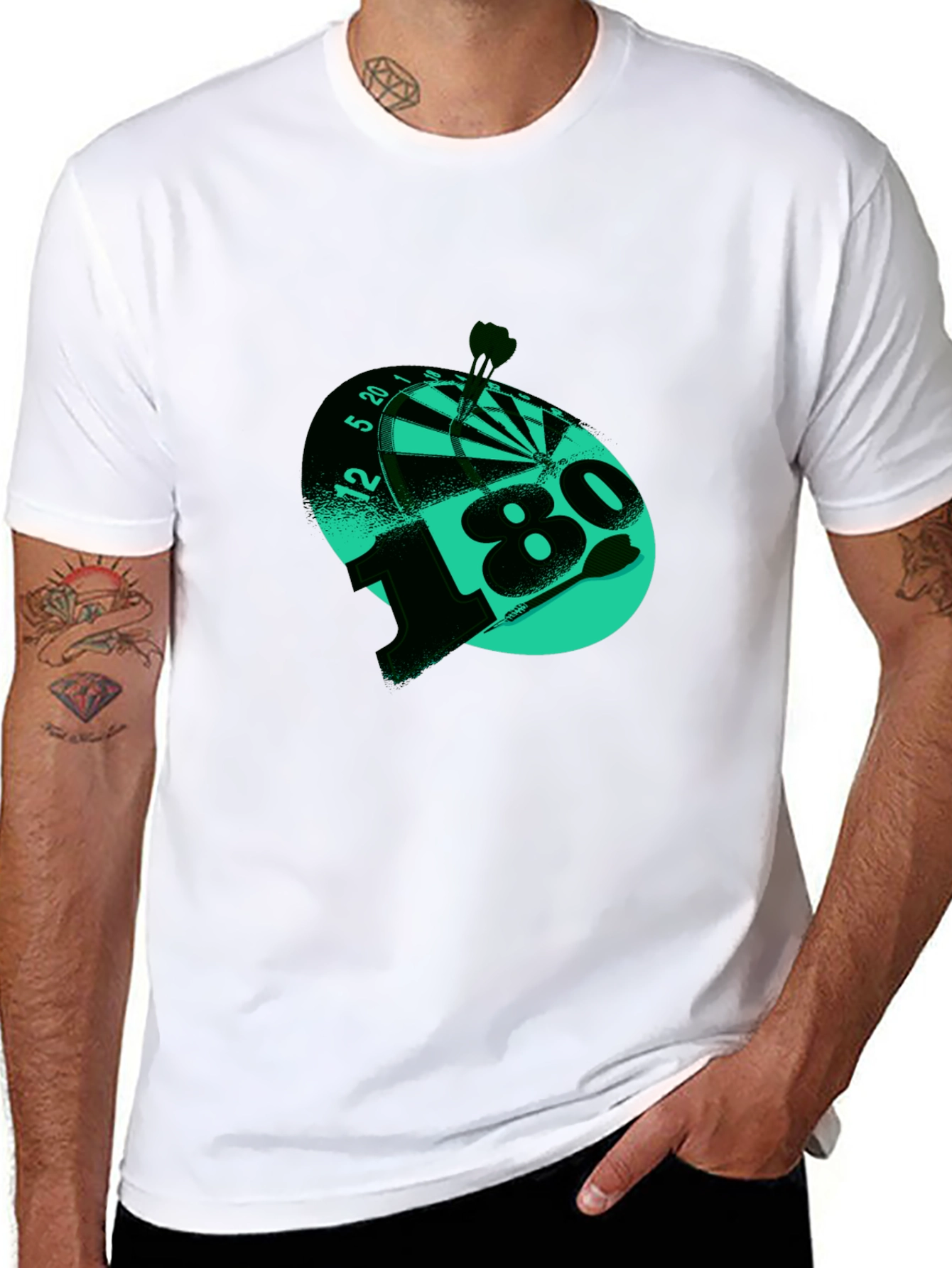 180 Darts T-Shirt - Target Bullseye Tee
