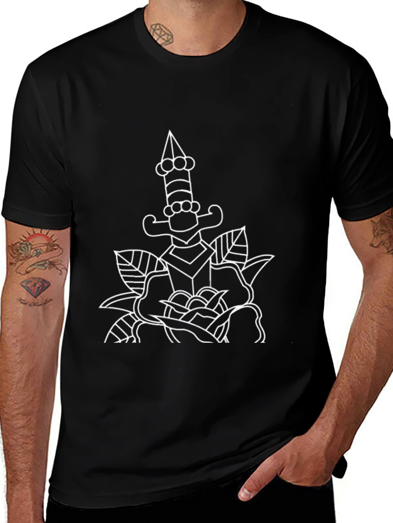 Dagger & Rose Graphic Tee - Classic Cool