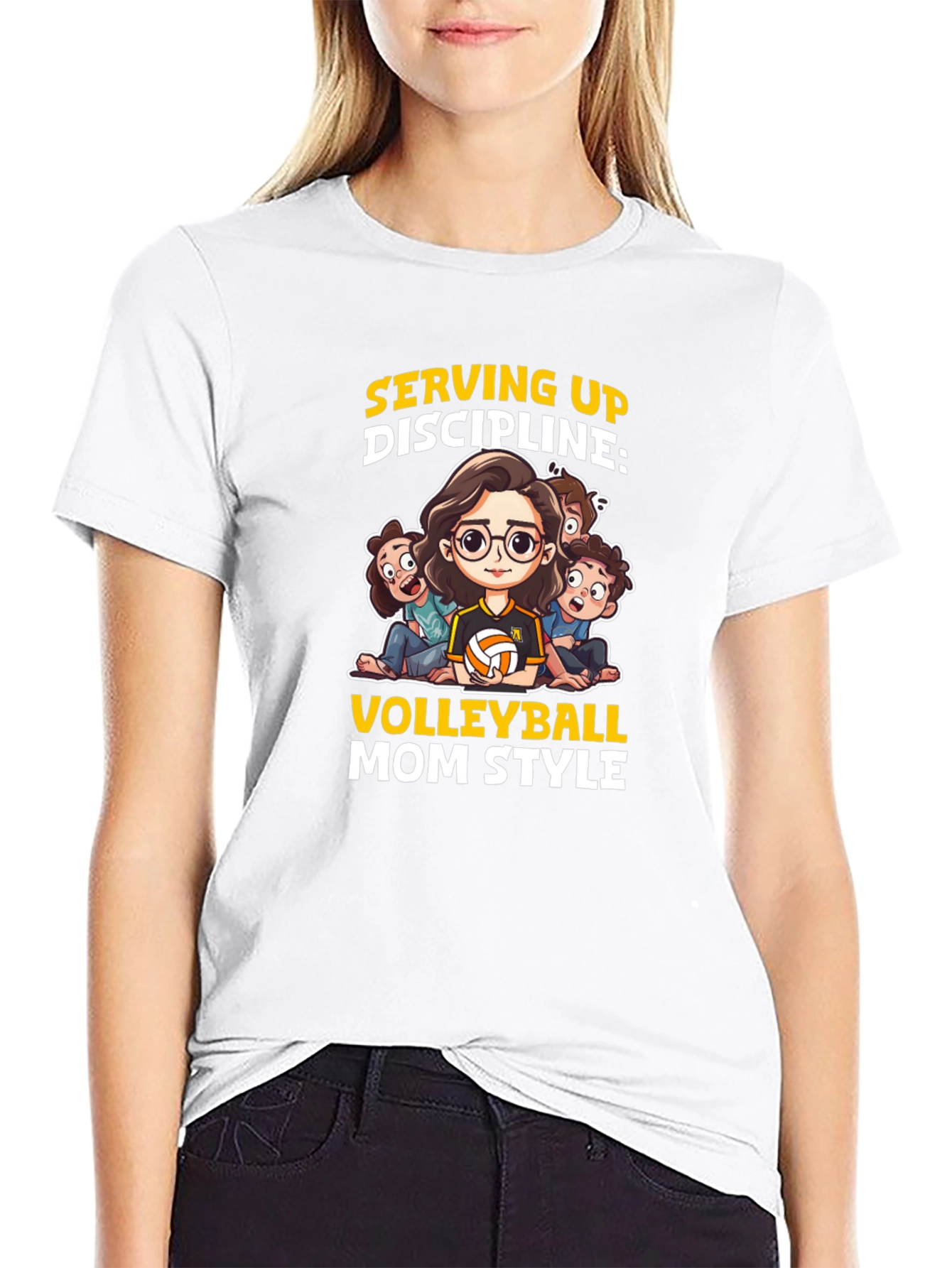 Volleyball Mom Style T-Shirt