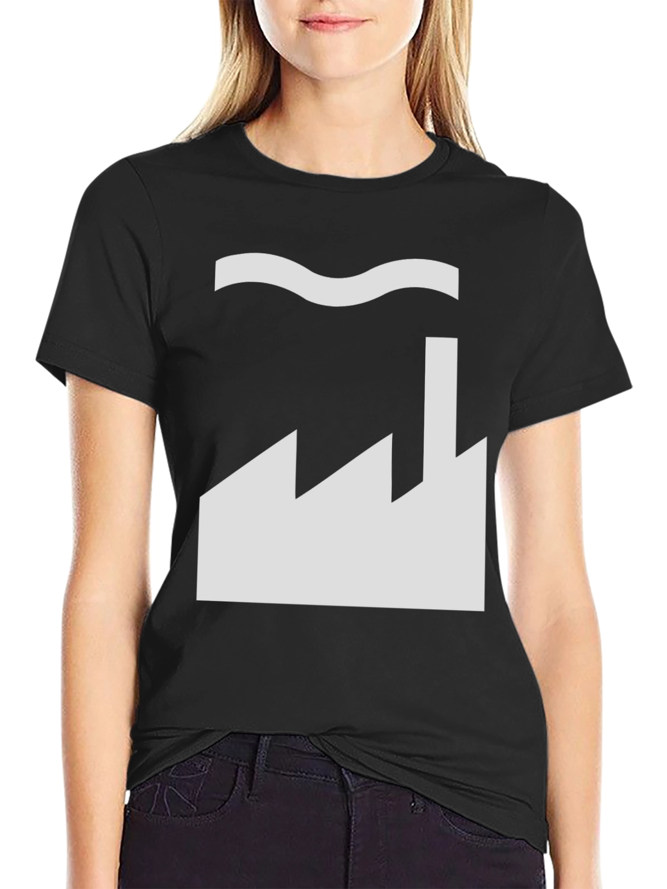 Factory Graphic Tee - Black Cotton