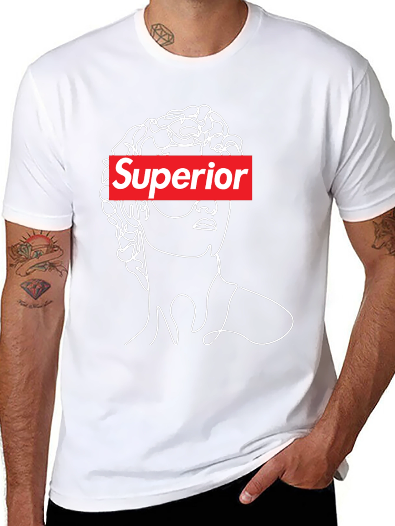 Superior Graphic Print T-Shirt - Black