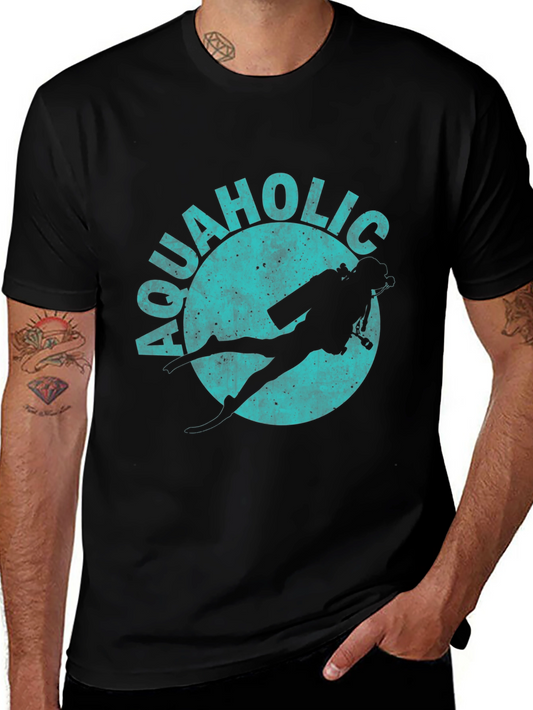 Aquaholic Scuba Diving Graphic T-Shirt