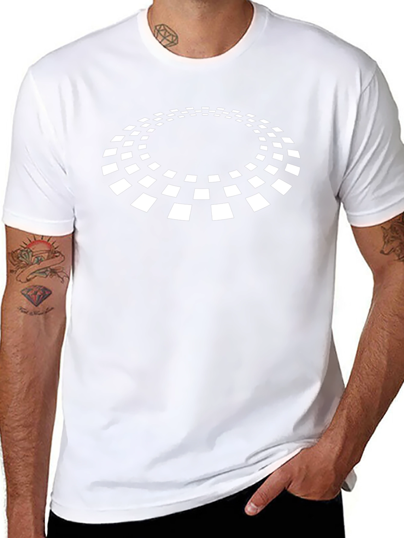 Optical Illusion T-Shirt - Modern Black Tee