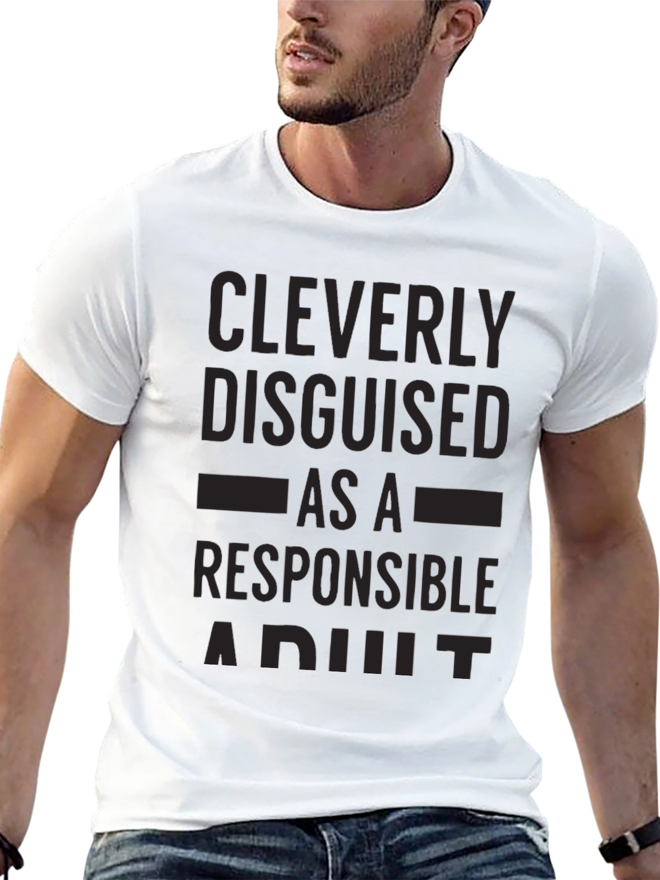 Cleverly Disguised Responsible Adult Black T-Shirt