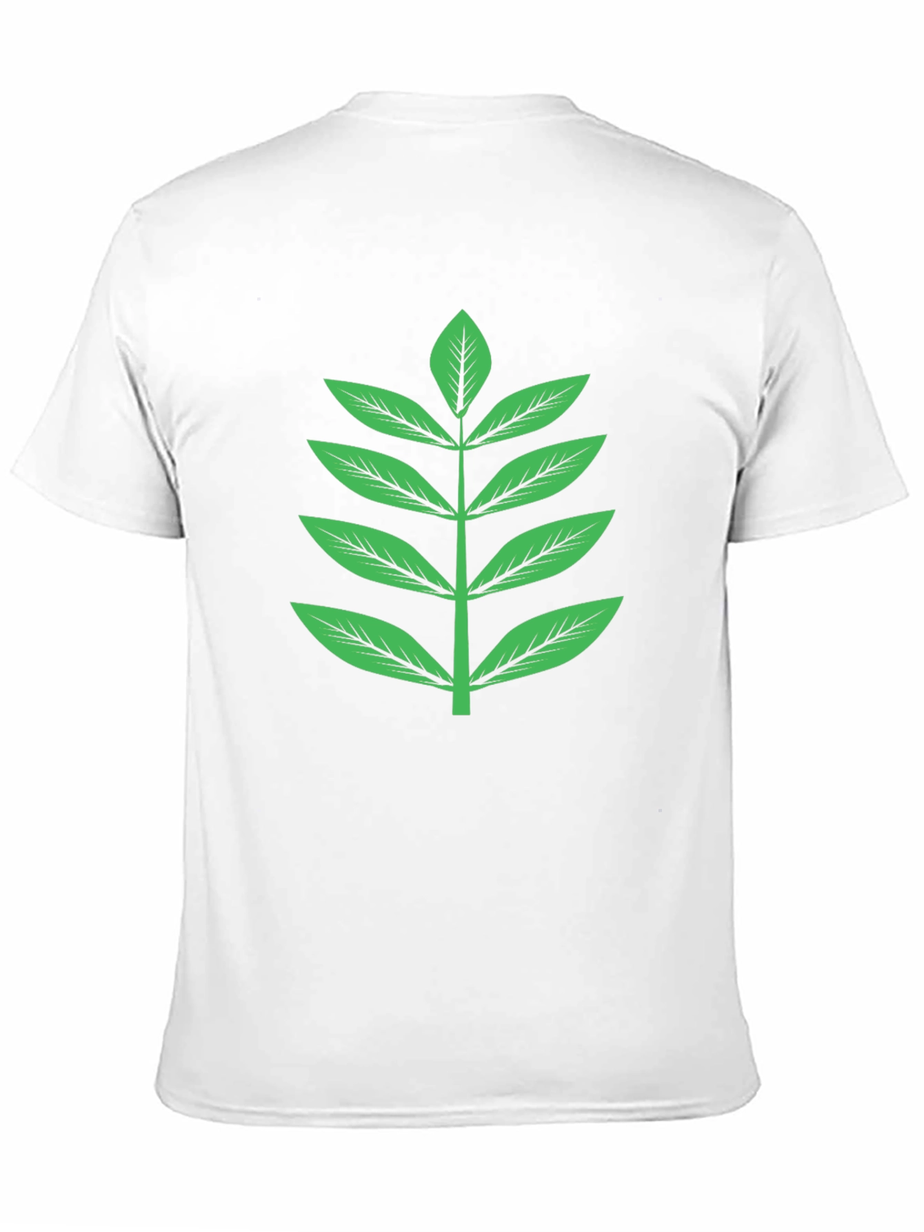 Nature Inspired Graphic Tee - Green Leaf Design