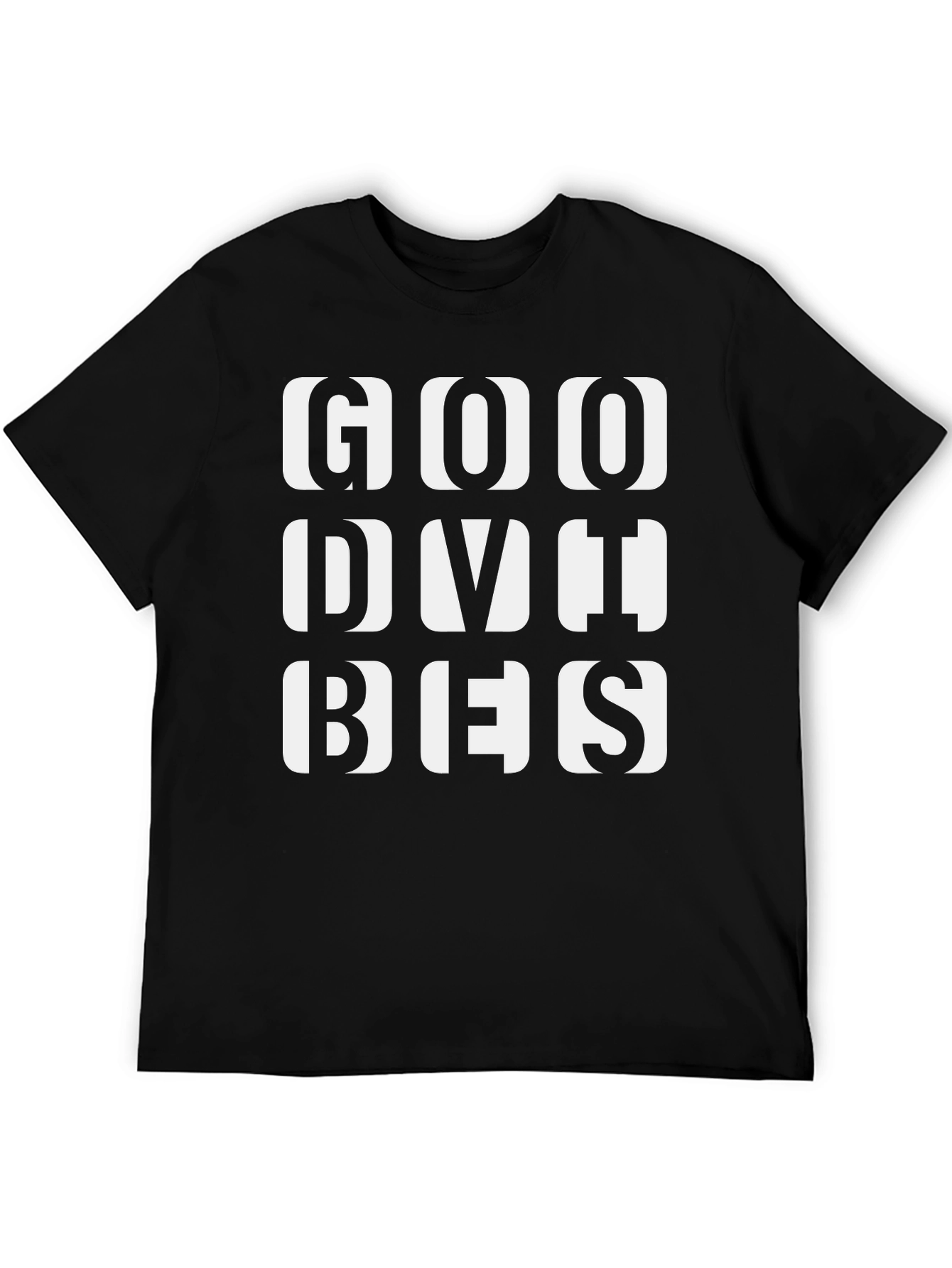Good Vibes Black Graphic T-Shirt