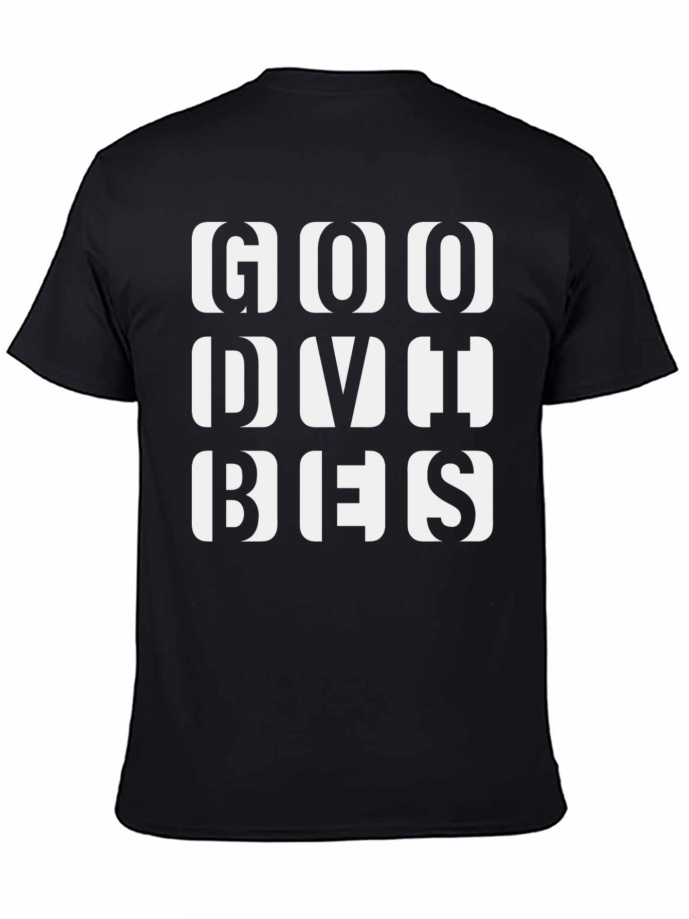 Good Vibes Black Graphic T-Shirt