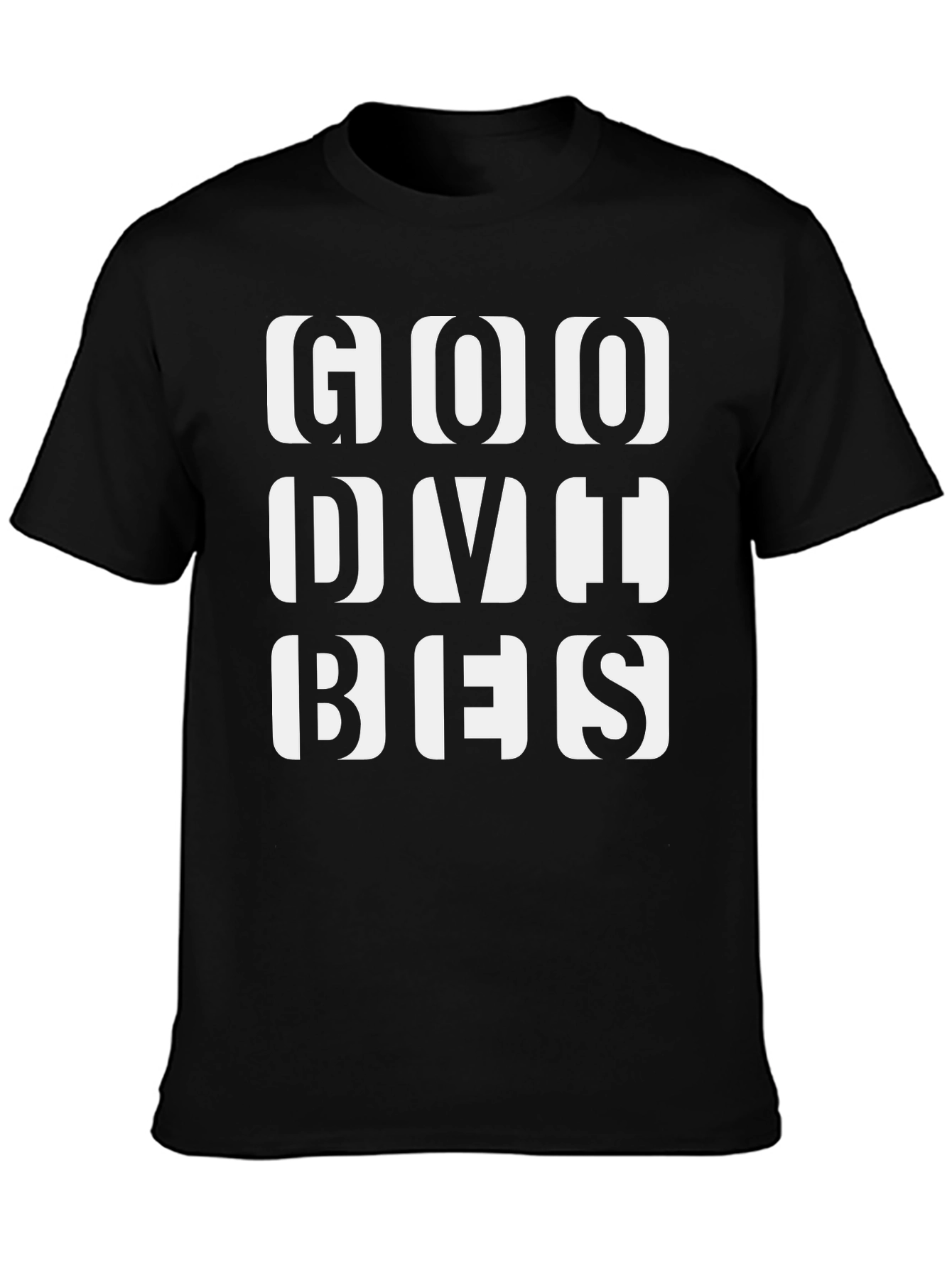 Good Vibes Black Graphic T-Shirt