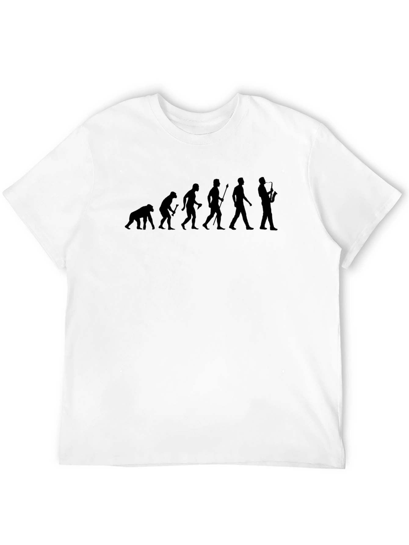 Evolution of Saxophone Player Graphic Tee