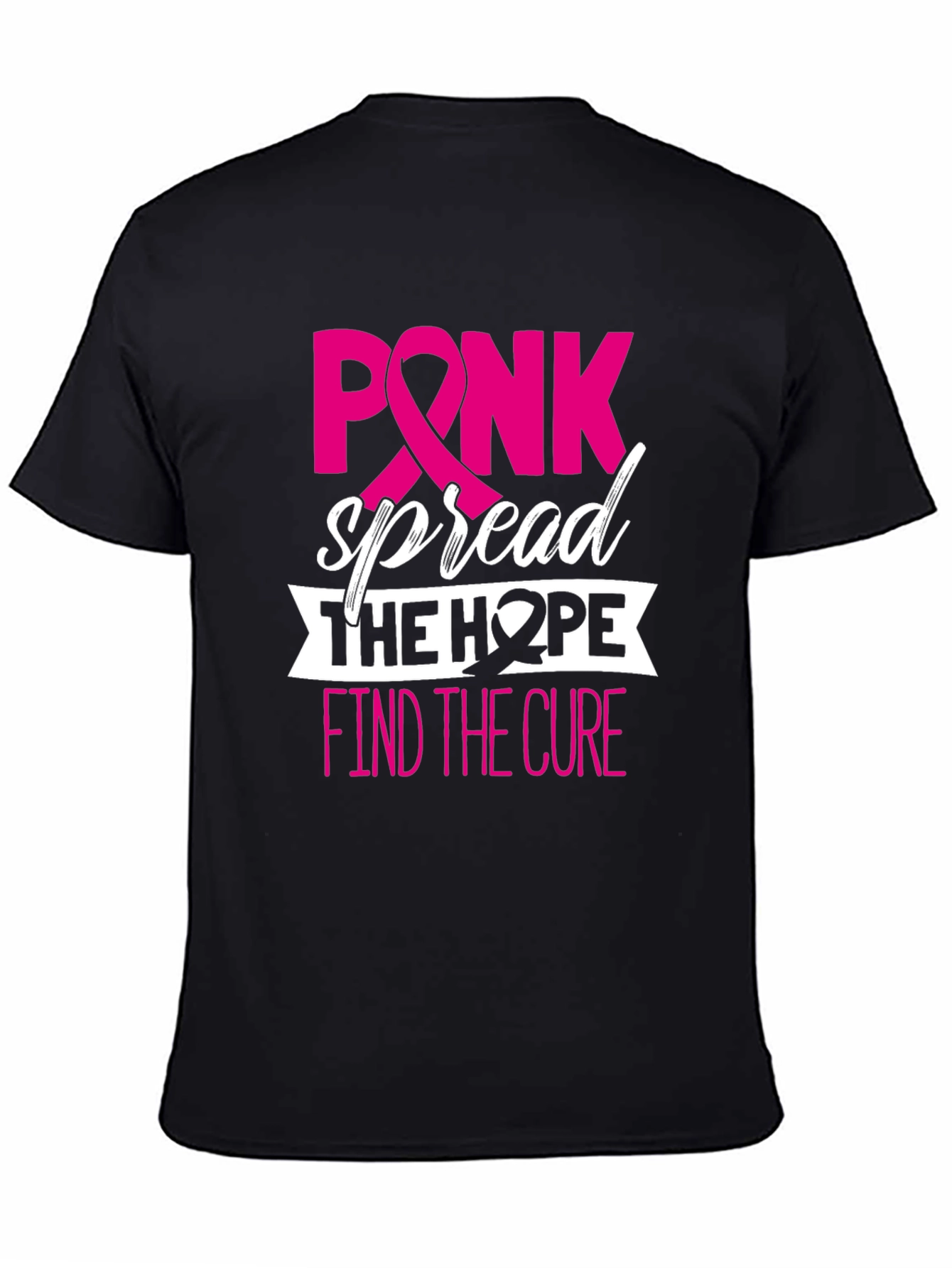 Pink Spread Hope Find Cure Breast Cancer Awareness T-Shirt