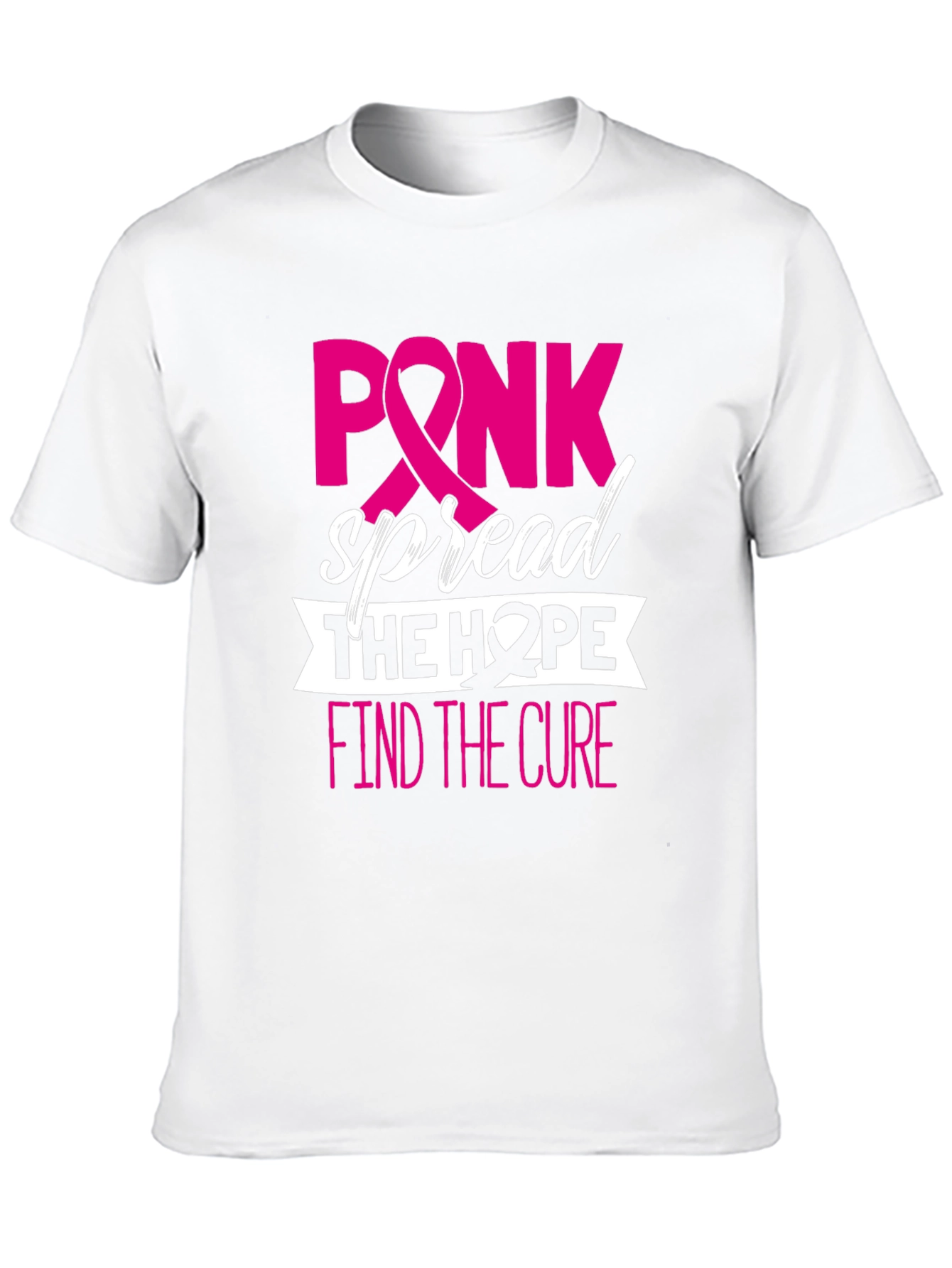 Pink Spread Hope Find Cure Breast Cancer Awareness T-Shirt