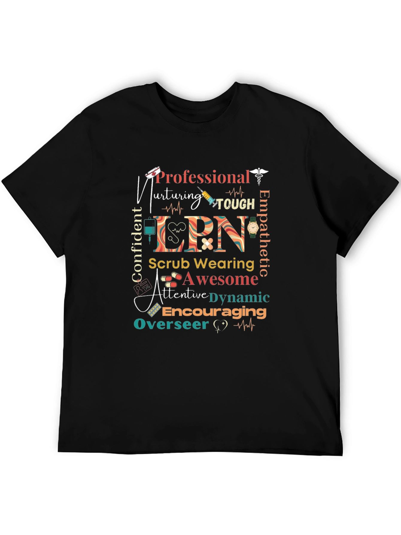 Nurse Graphic Tee - LPN Design