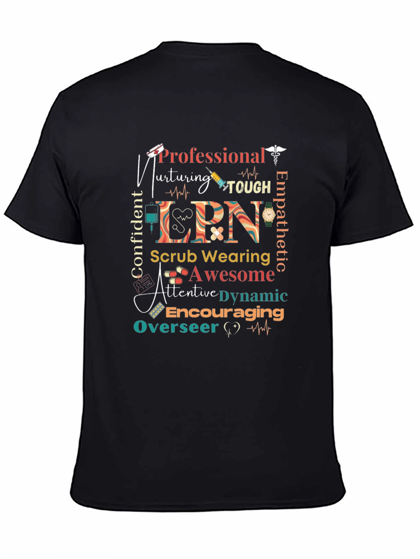 Nurse Graphic Tee - LPN Design
