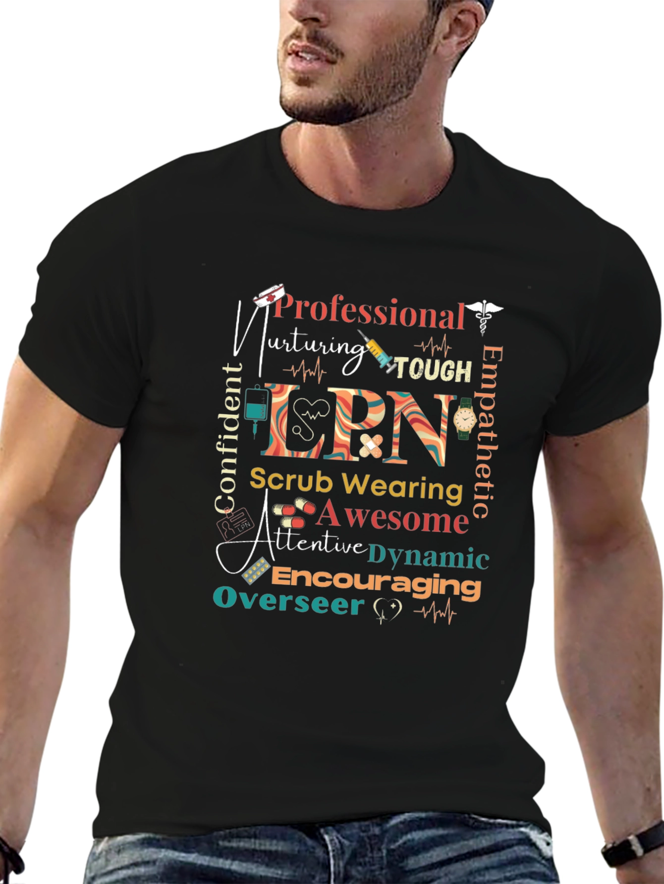 Nurse Graphic Tee - LPN Design
