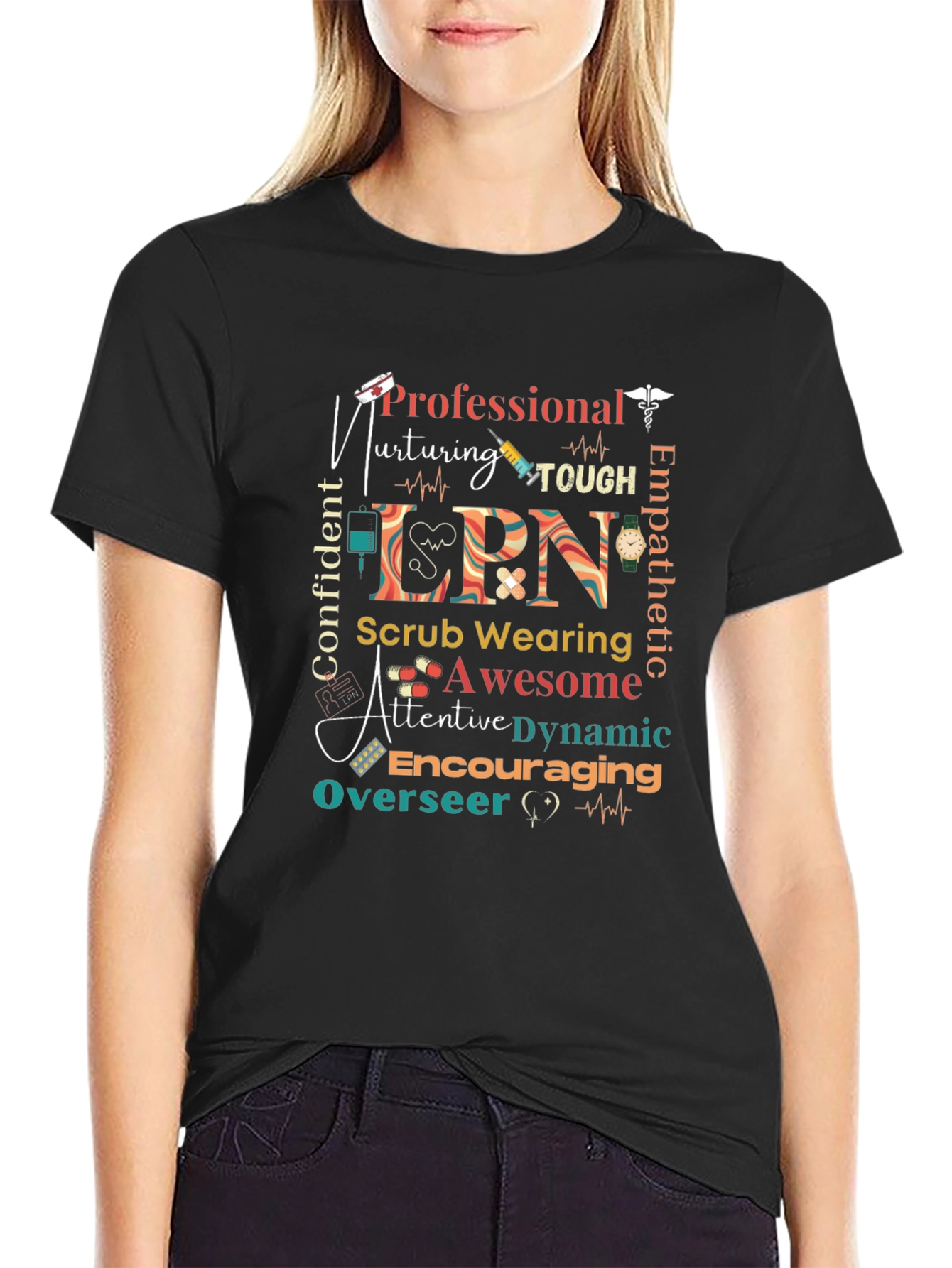Nurse Graphic Tee - LPN Design