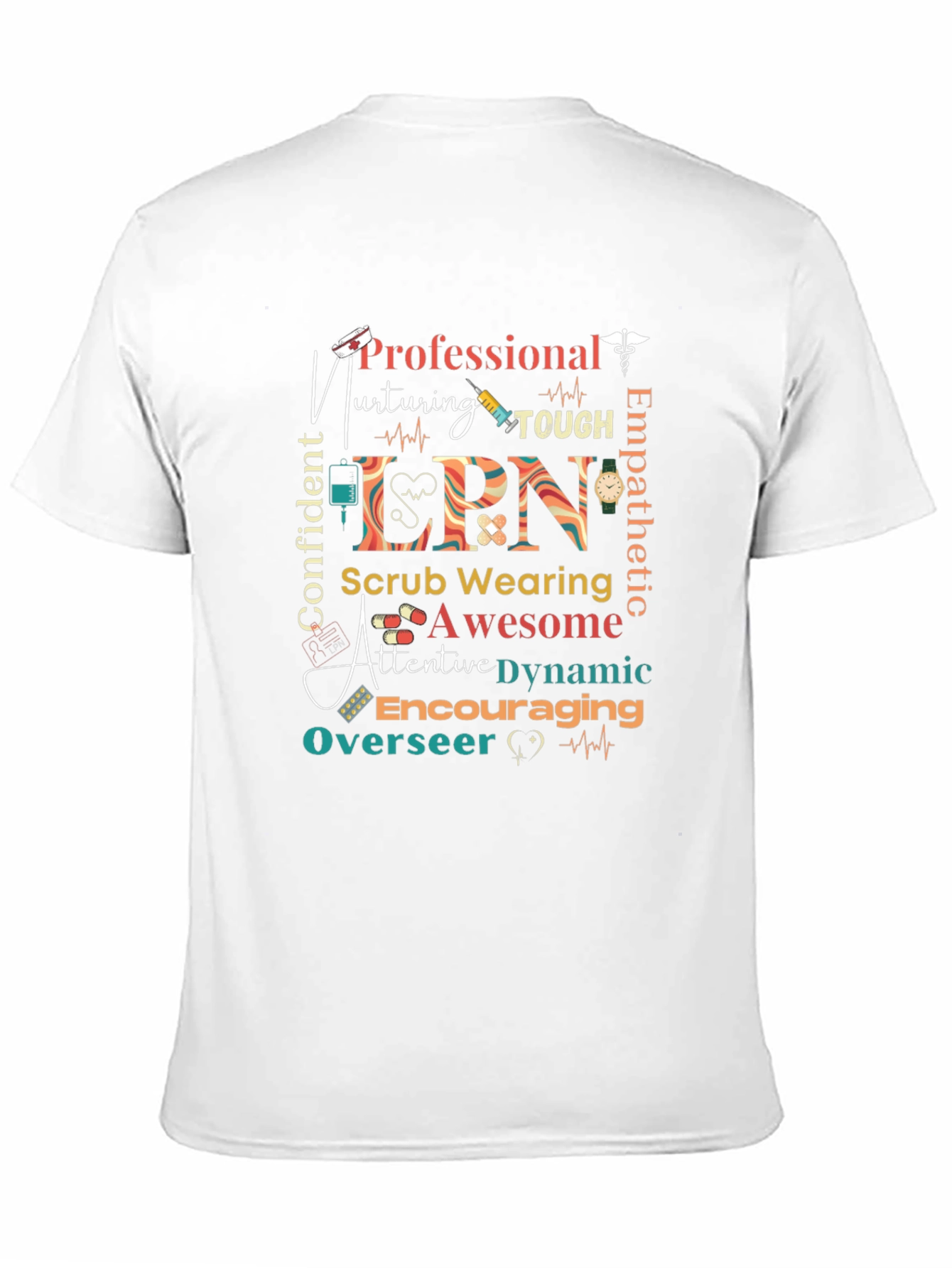 Nurse Graphic Tee - LPN Design