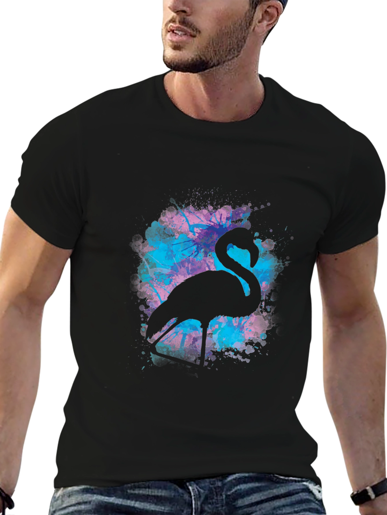 Flamingo Silhouette Graphic T-Shirt