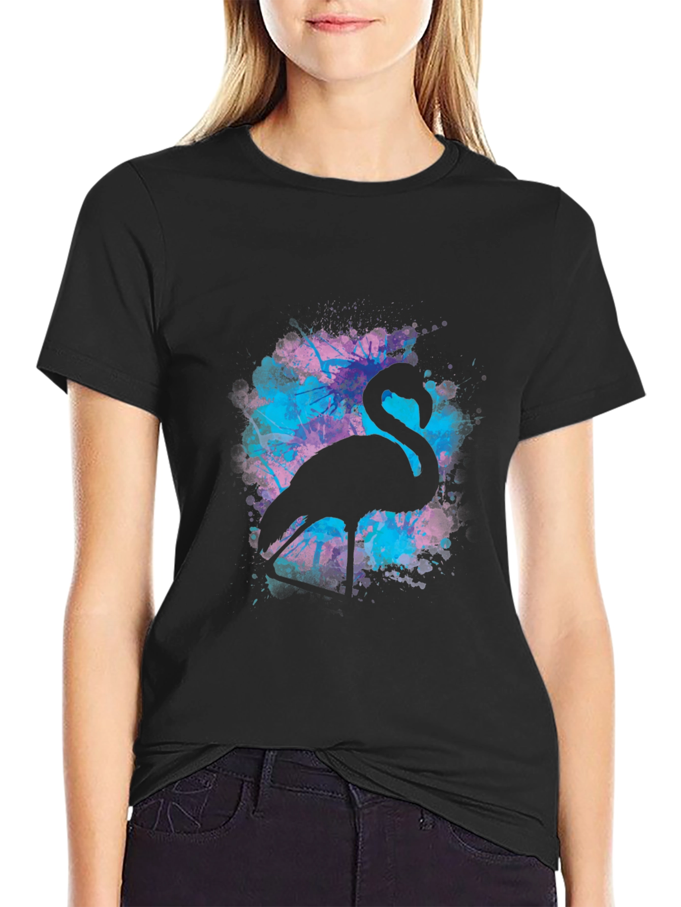 Flamingo Silhouette Graphic T-Shirt