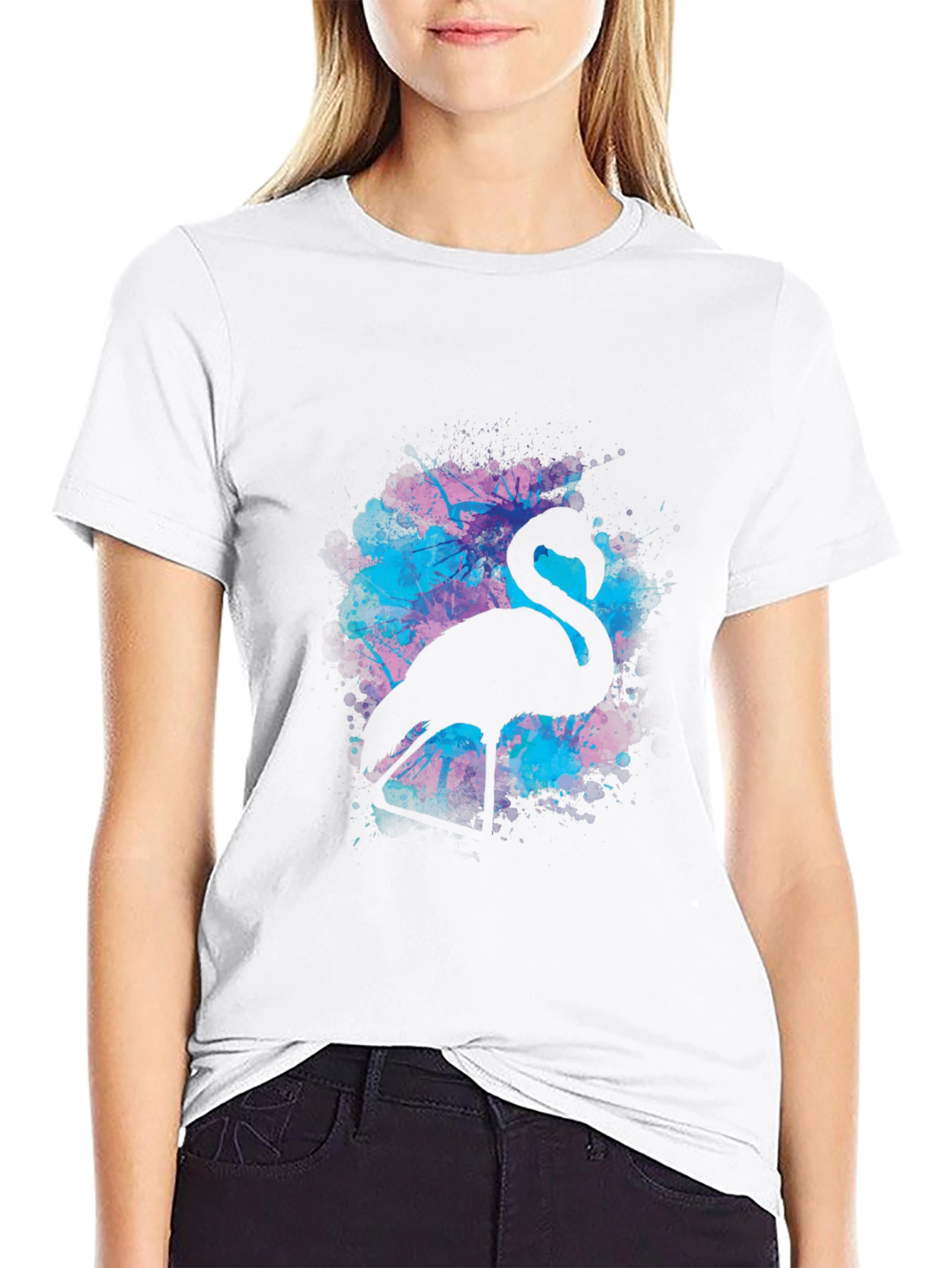 Flamingo Silhouette Graphic T-Shirt