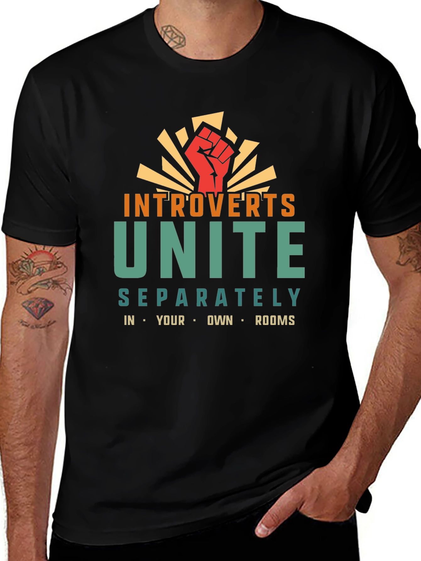 Introverts Unite T-Shirt - Separately in Your Own Rooms