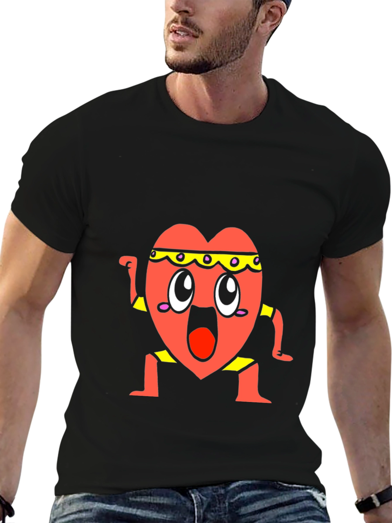 Funny Heart Character T-Shirt