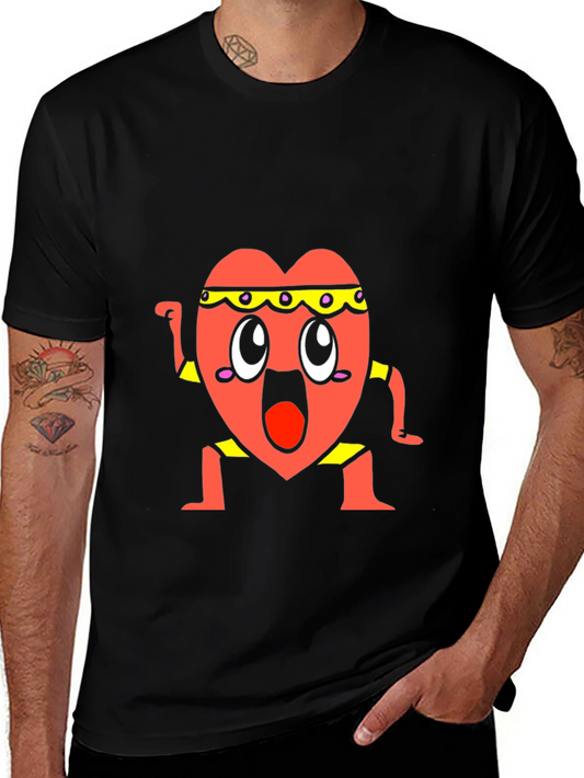 Funny Heart Character T-Shirt