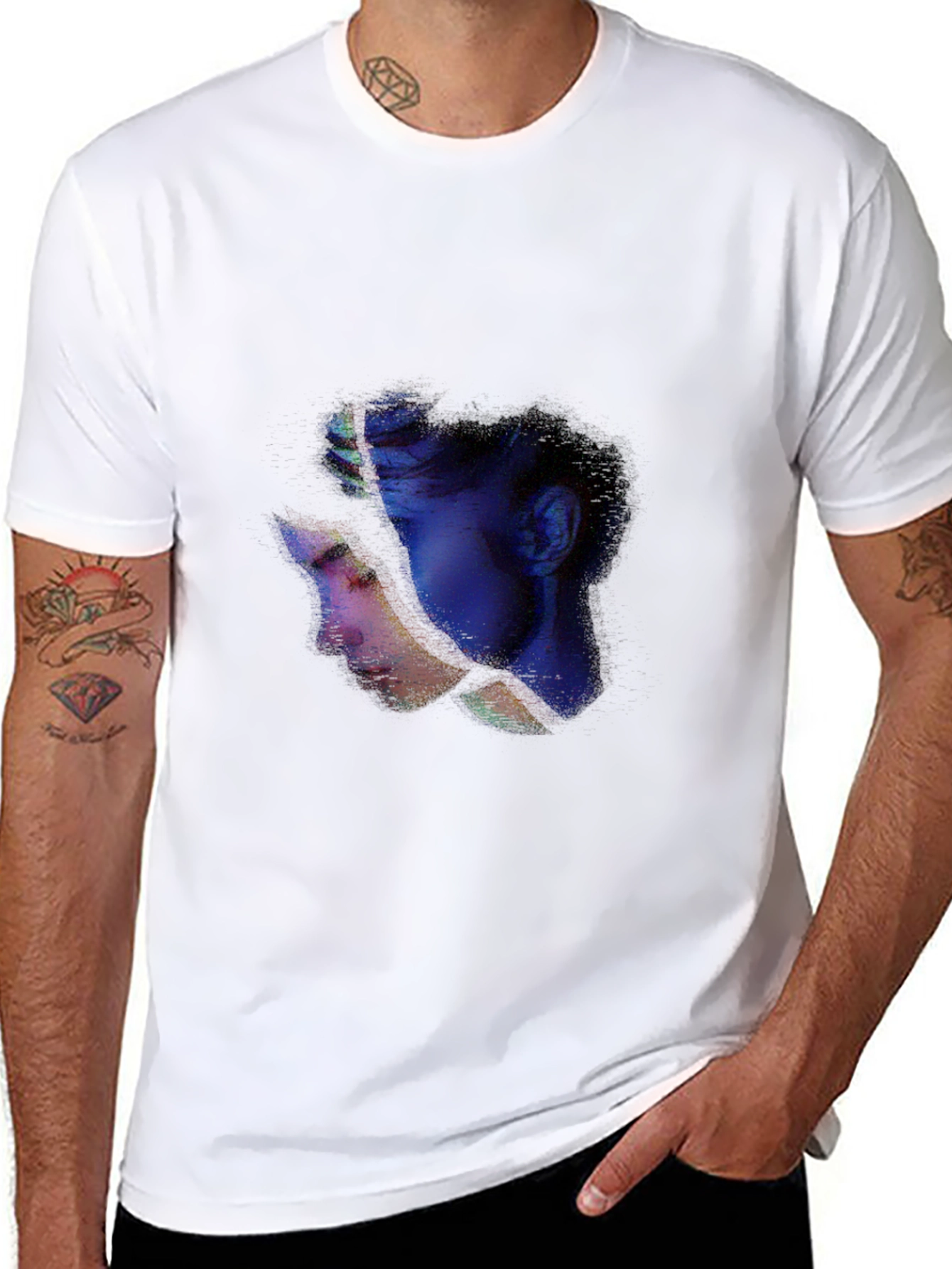 Abstract Portrait Black Tee
