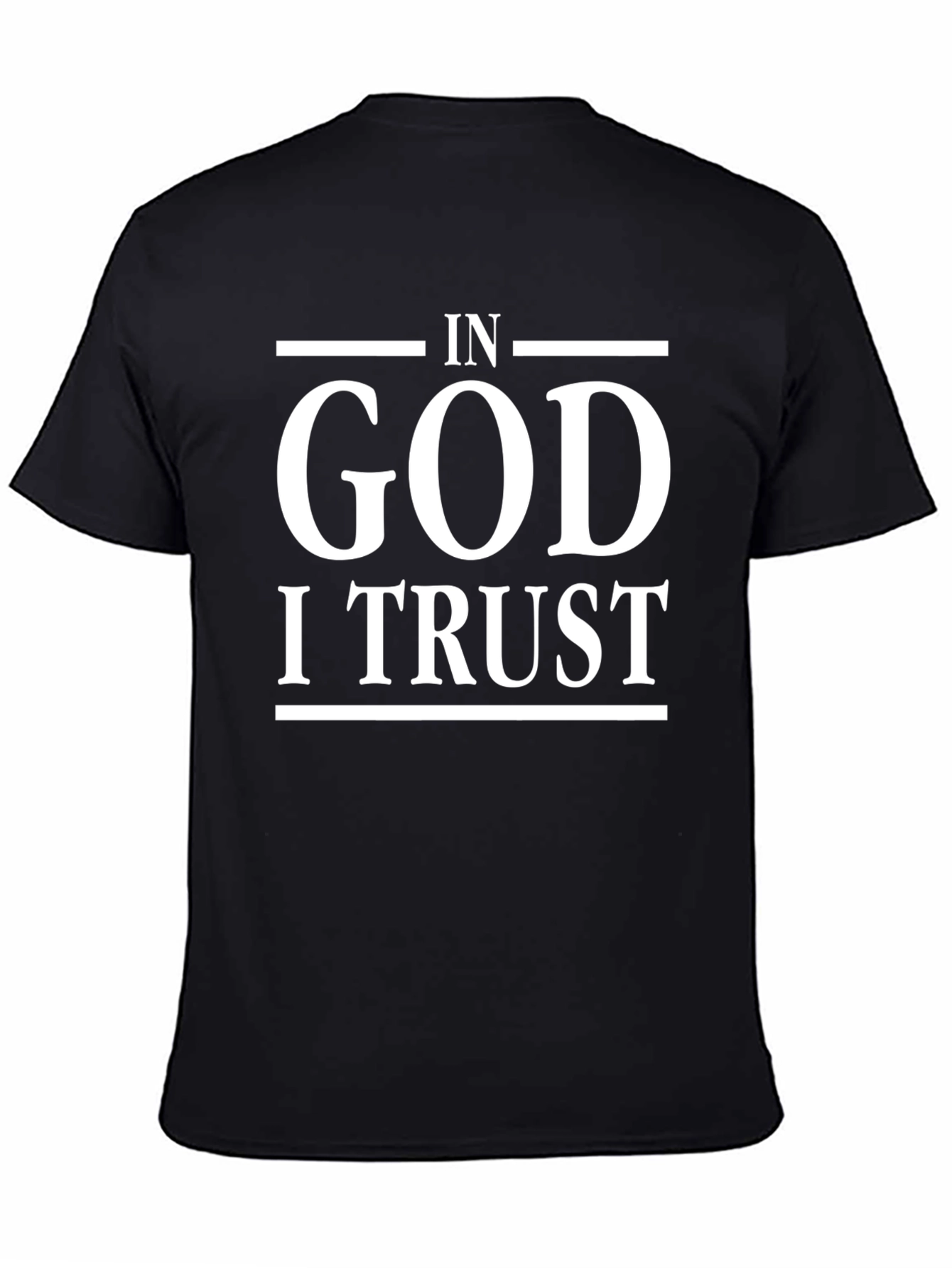 In God I Trust Graphic Print Black T-Shirt