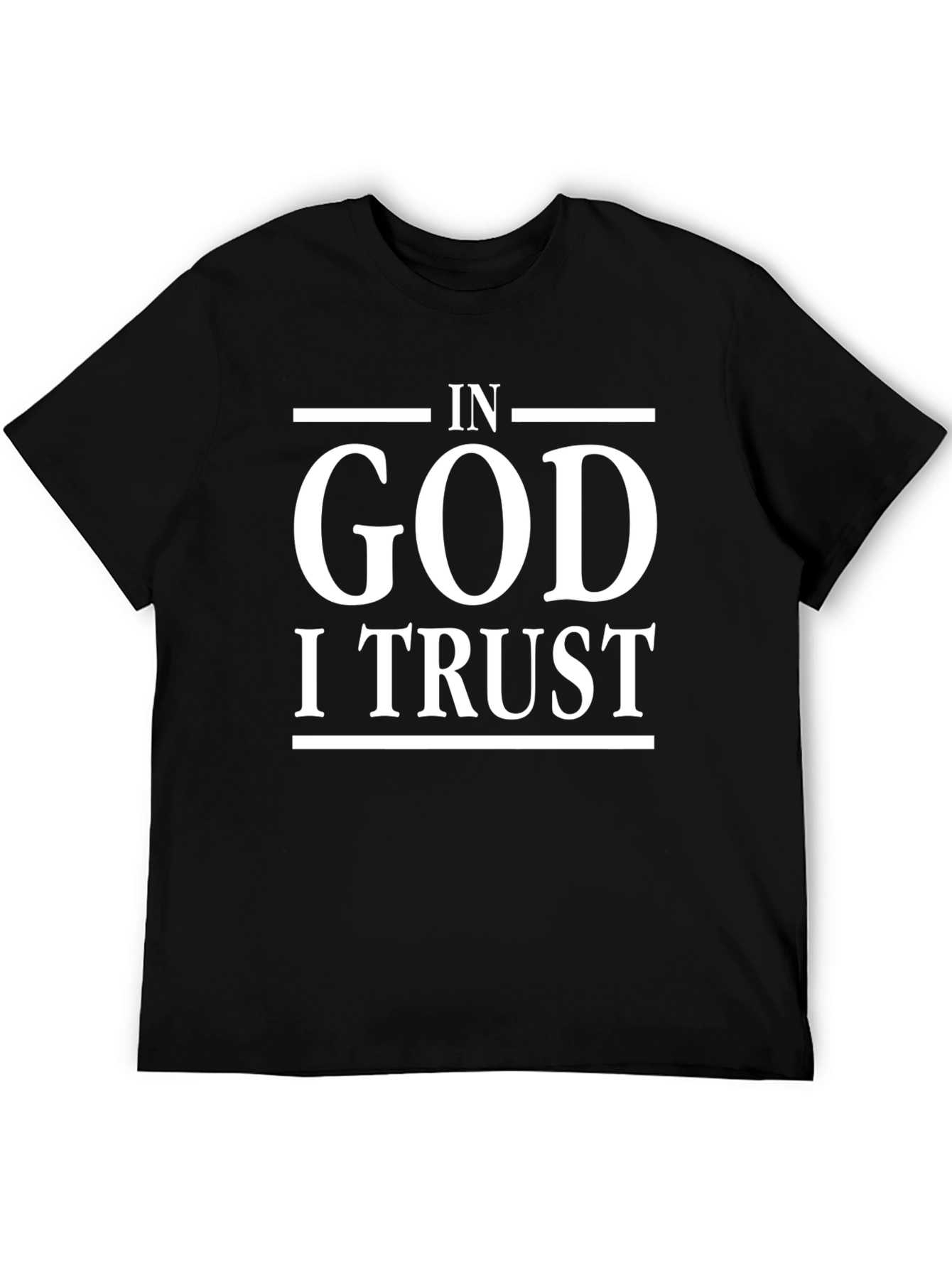 In God I Trust Graphic Print Black T-Shirt