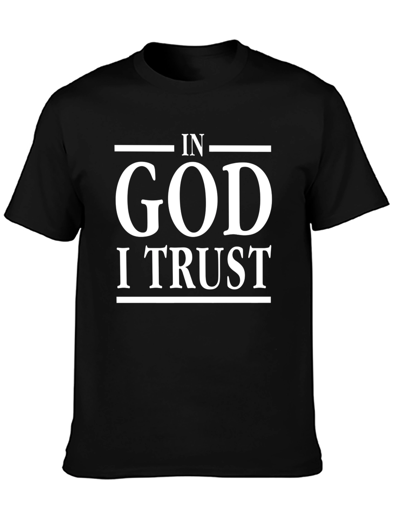 In God I Trust Graphic Print Black T-Shirt