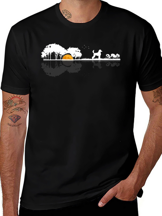 Dog Landscape Graphic Tee - Black