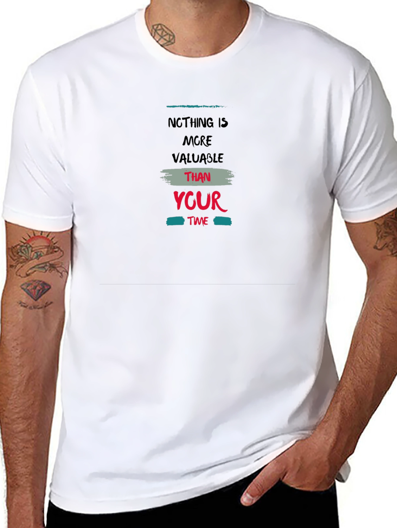 Inspirational Your Time Black Graphic T-Shirt