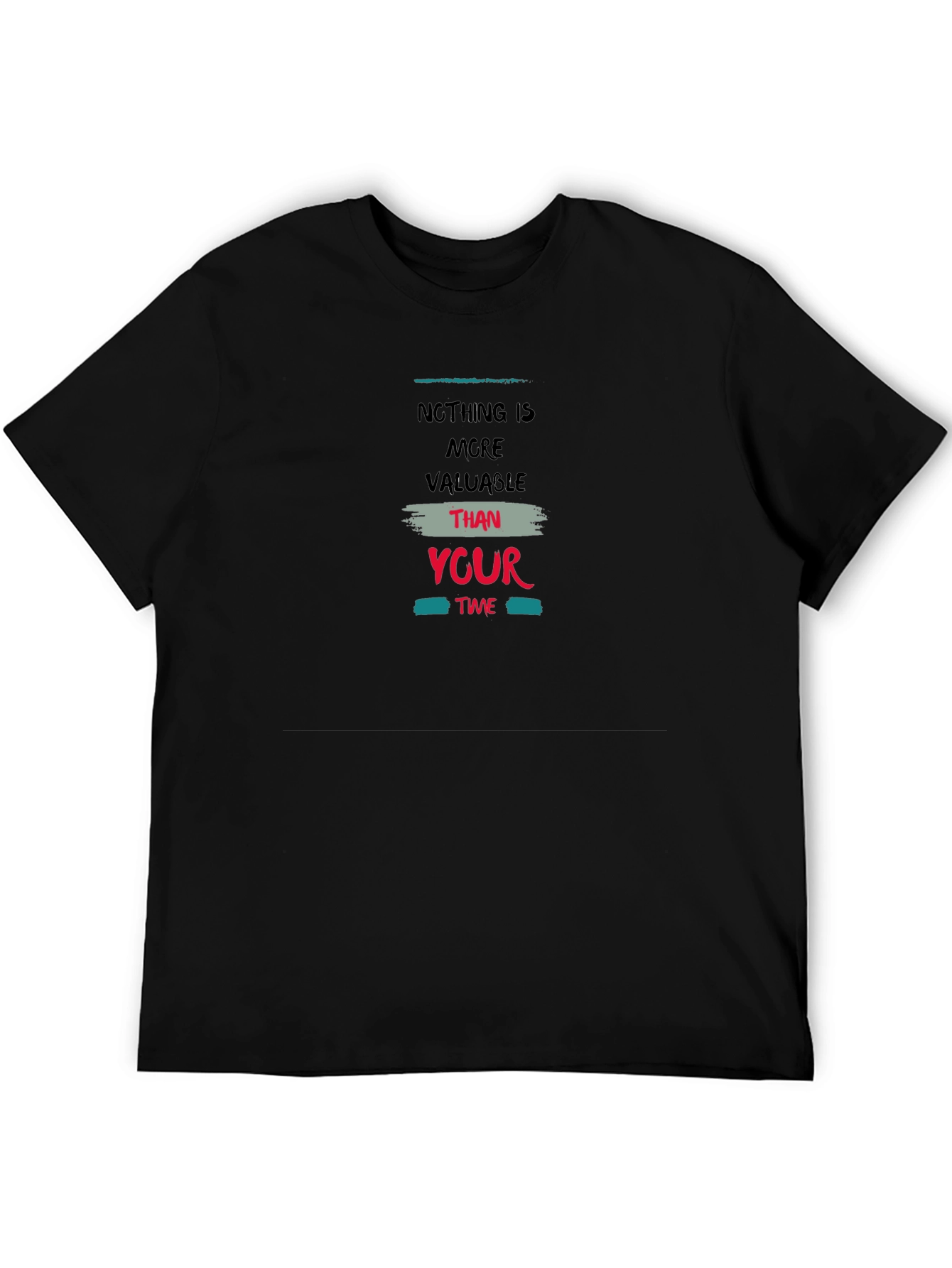 Inspirational Your Time Black Graphic T-Shirt