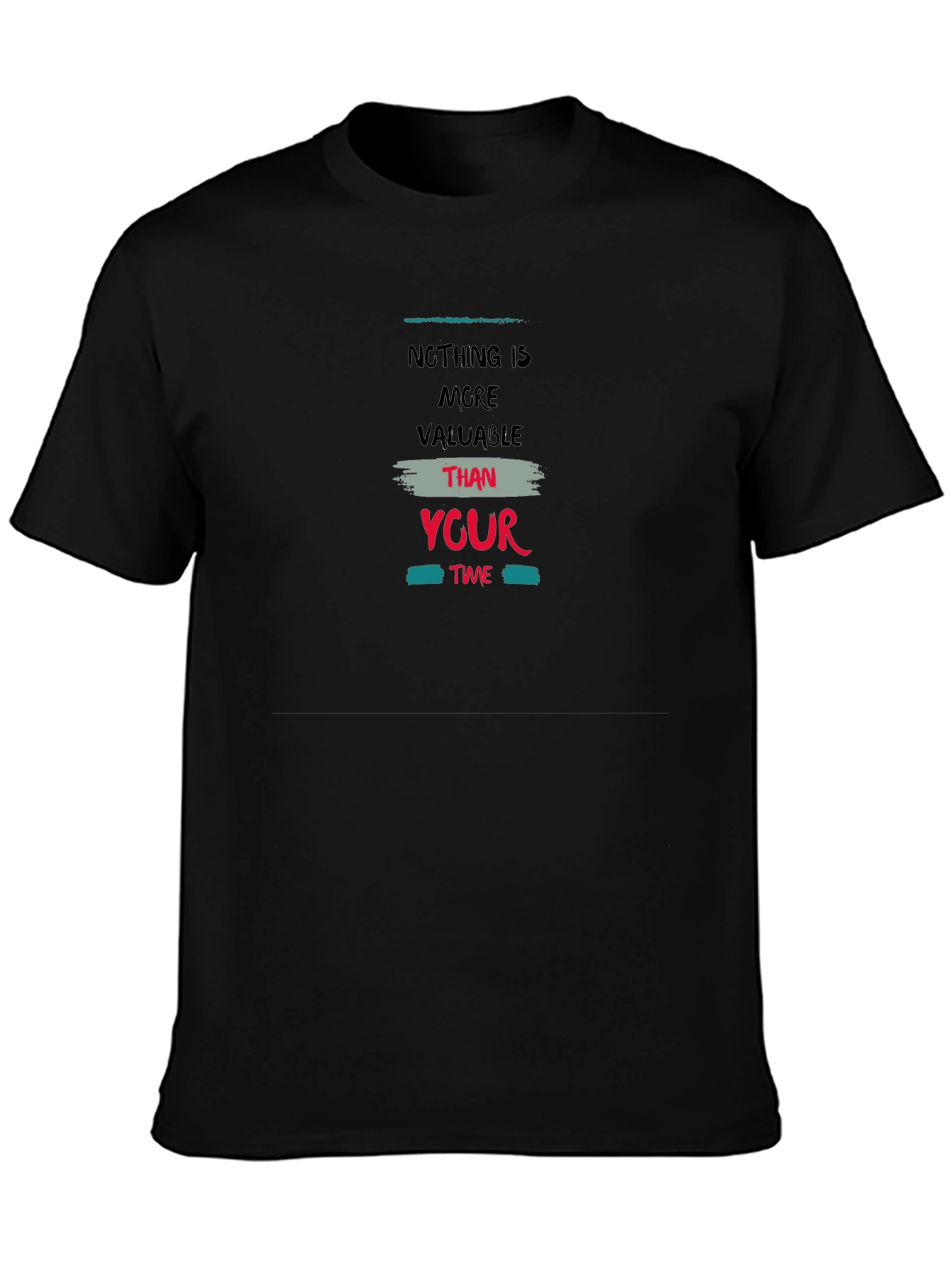 Inspirational Your Time Black Graphic T-Shirt