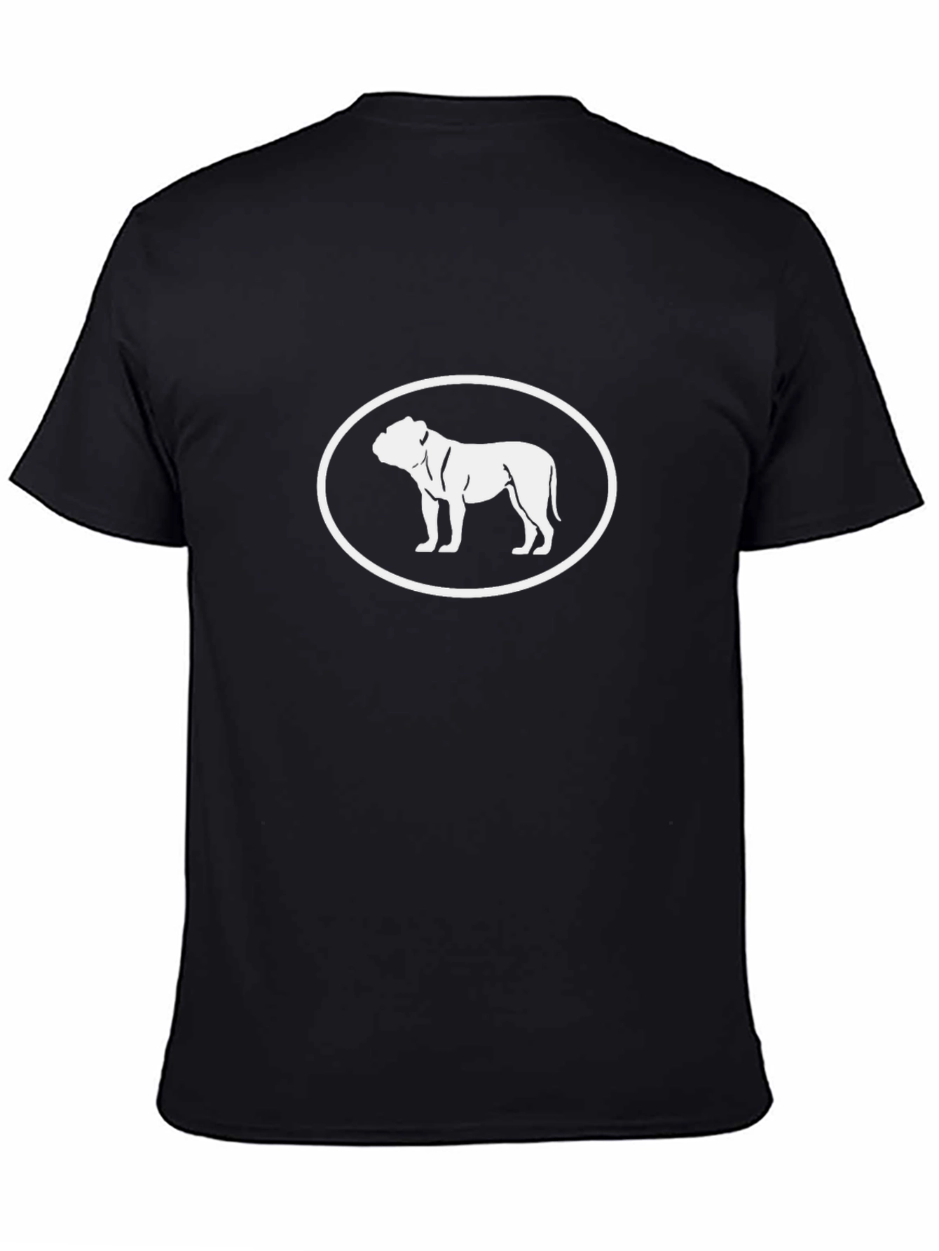 Mens Black Bulldog Graphic Tee