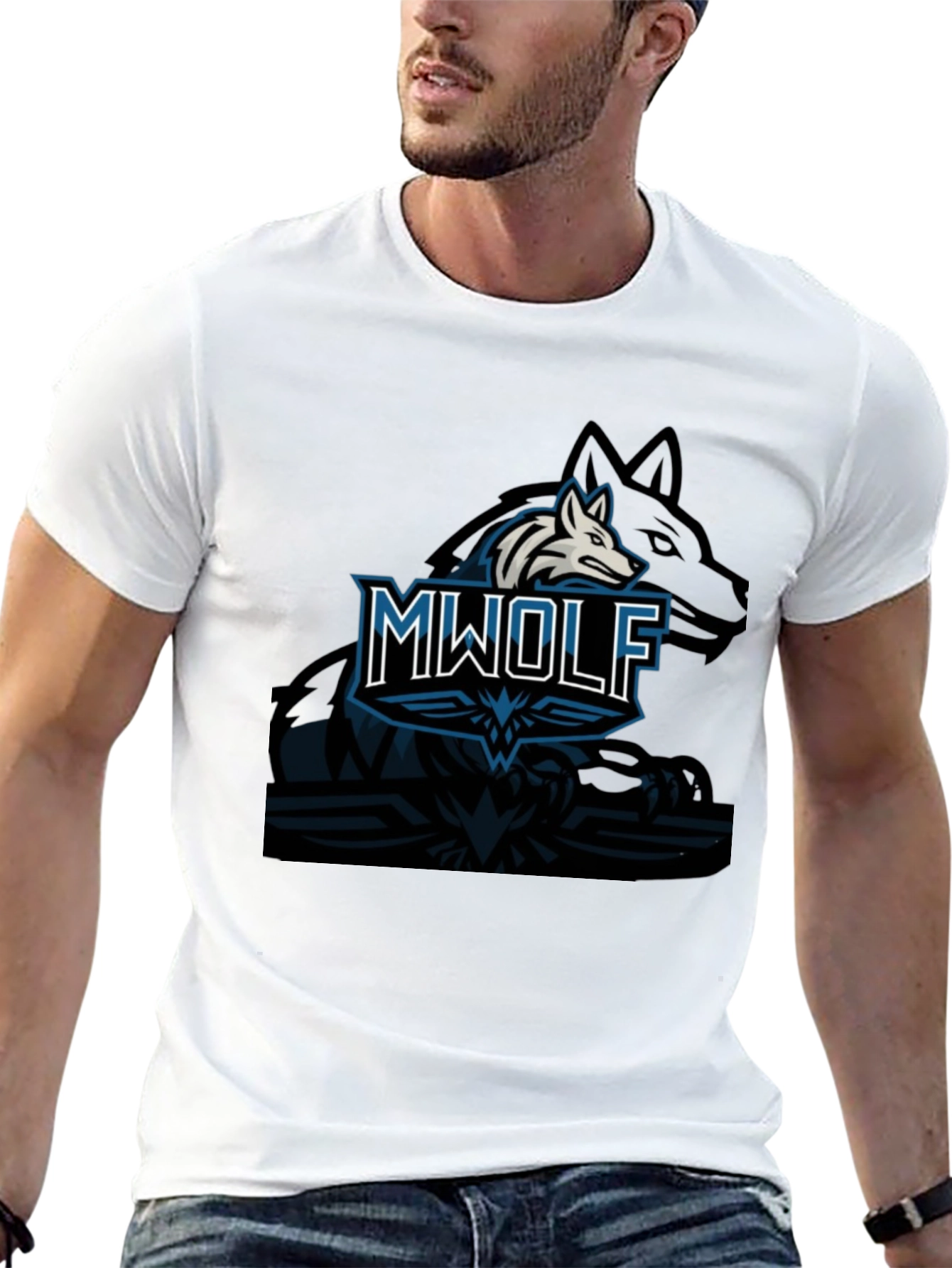 MWOLF Graphic T-Shirt - Black Casual Wear