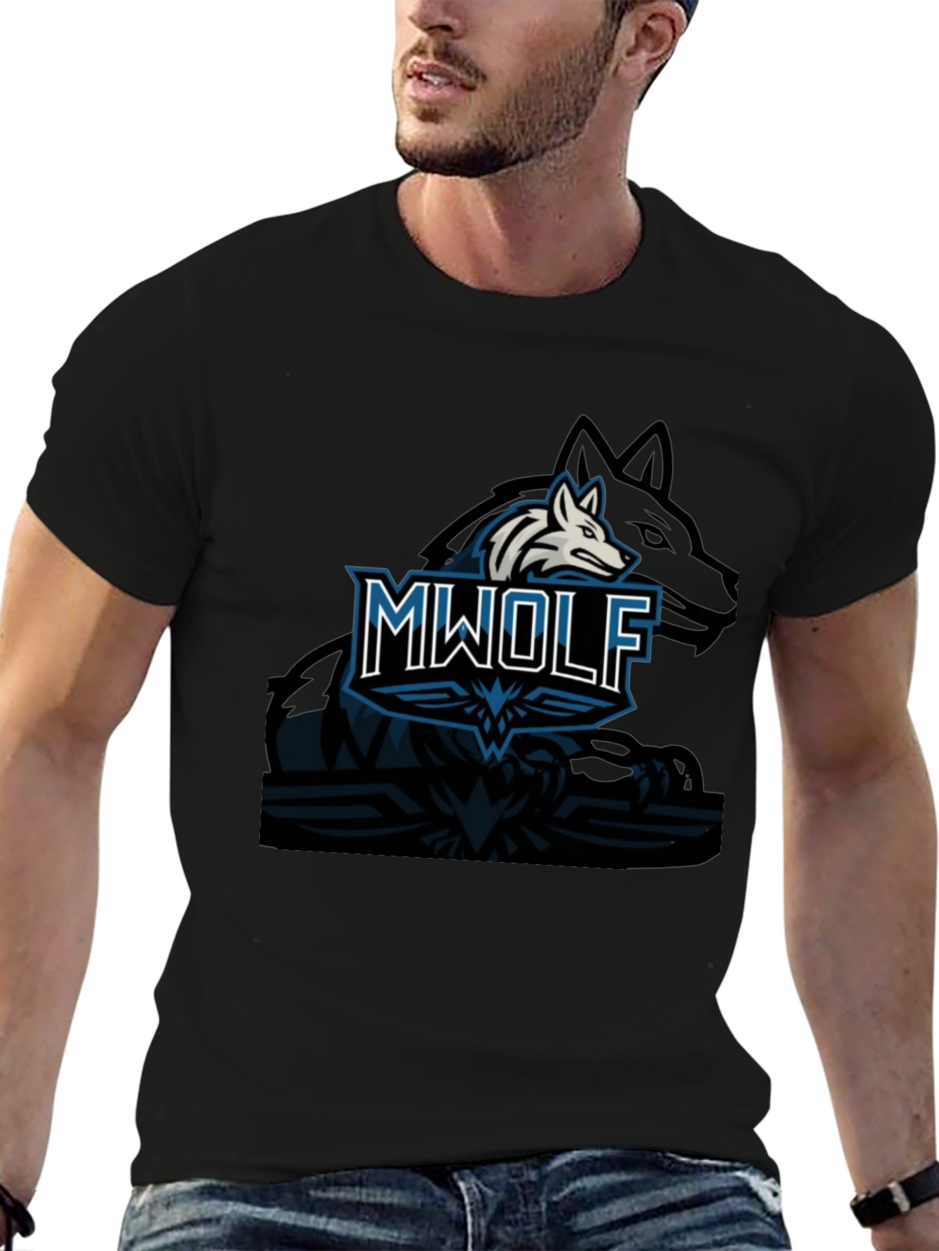 MWOLF Graphic T-Shirt - Black Casual Wear