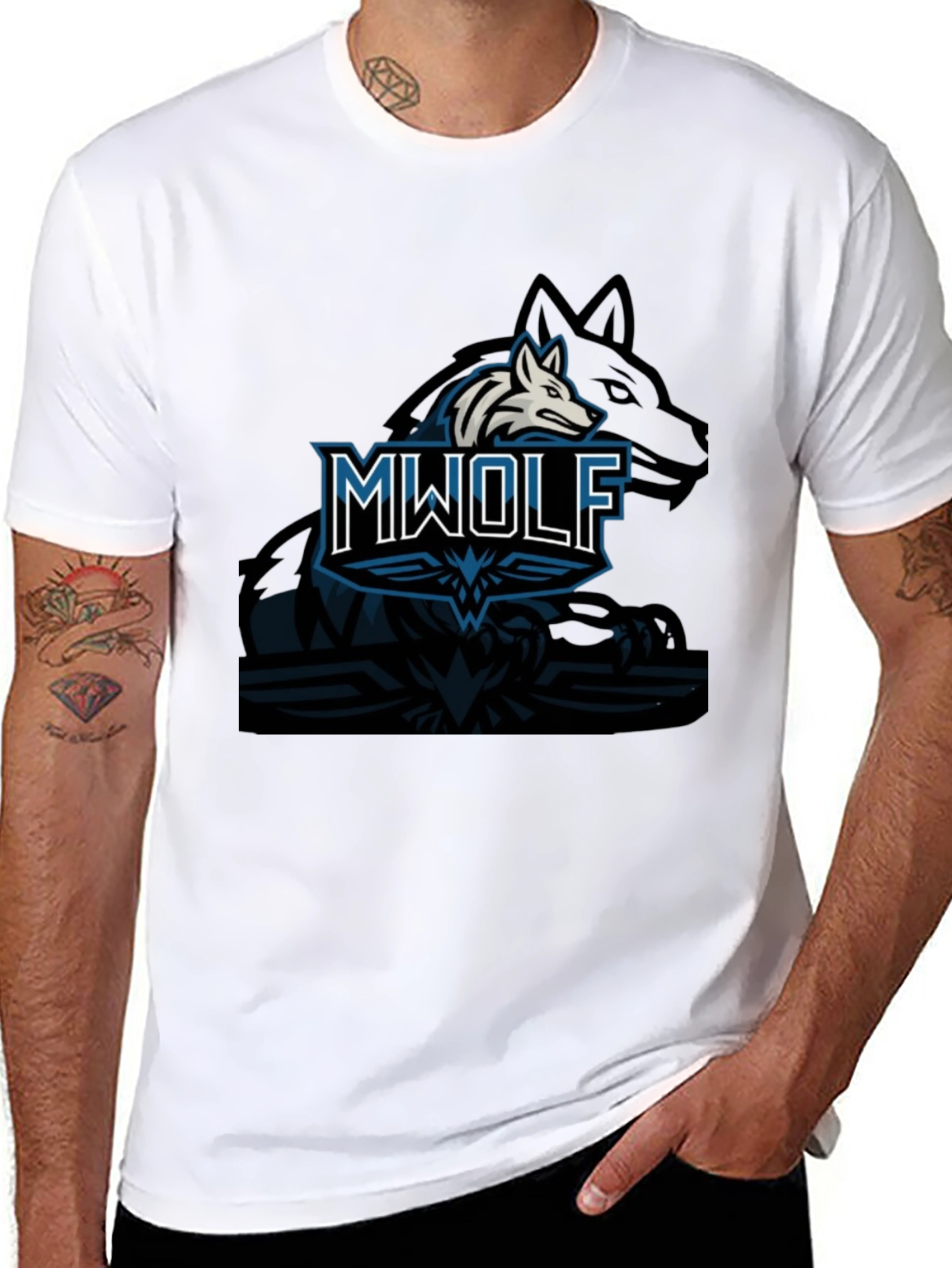 MWOLF Graphic T-Shirt - Black Casual Wear