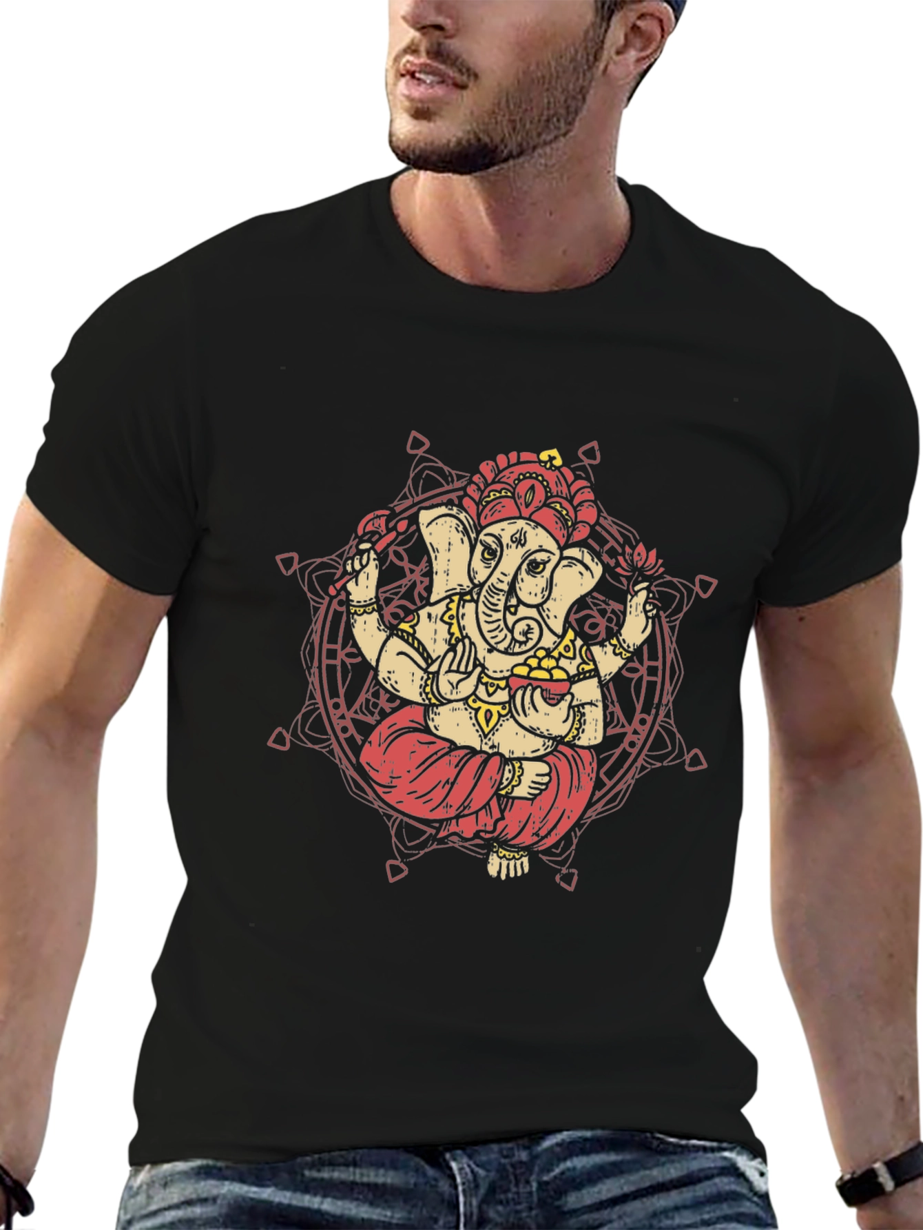 Ganesh Graphic Tee - Premium Cotton Blend