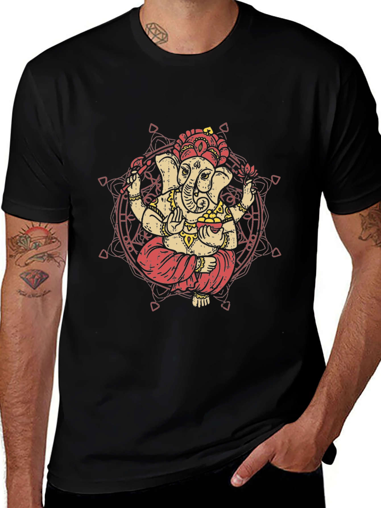 Ganesh Graphic Tee - Premium Cotton Blend