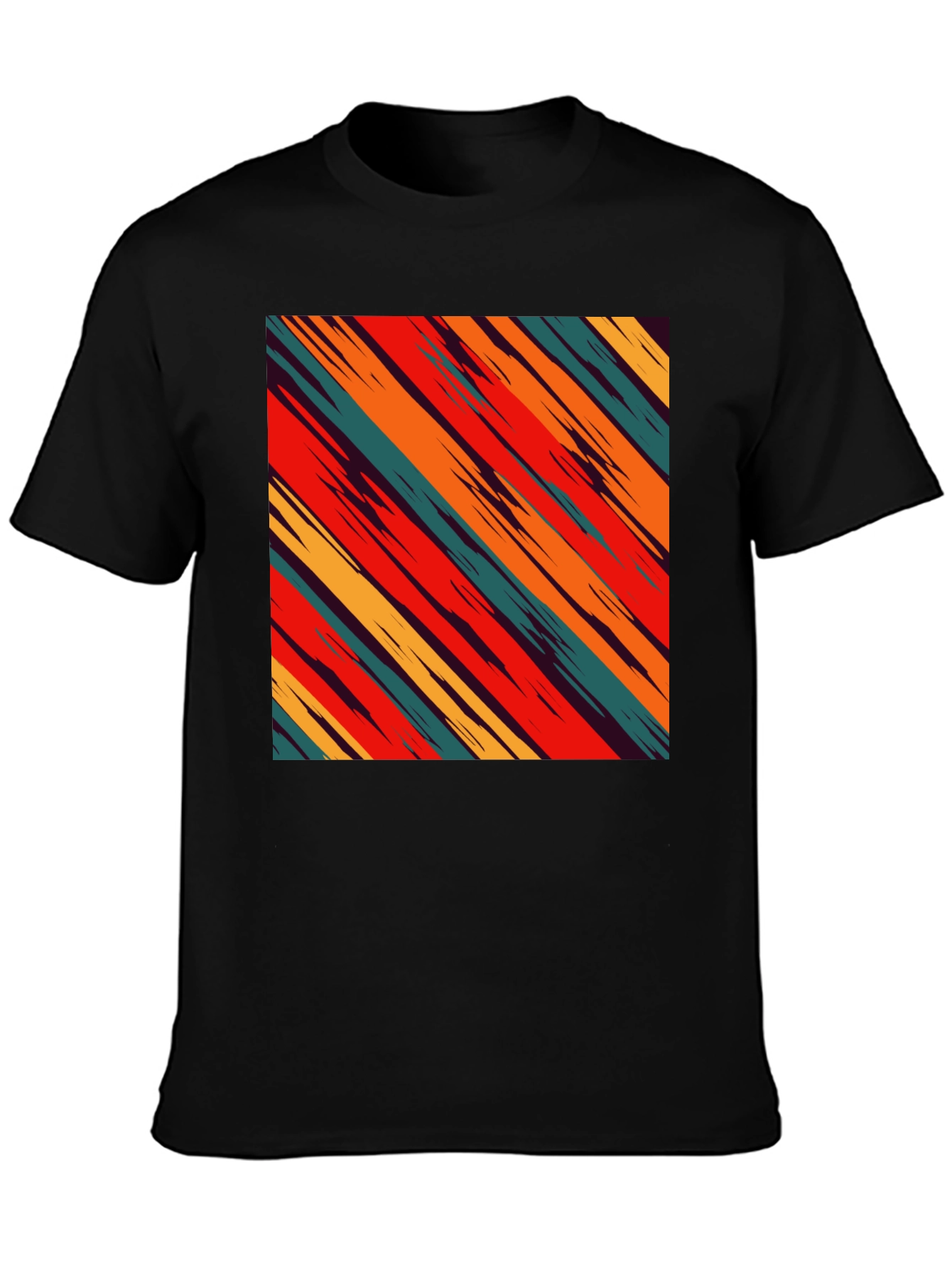 Retro Stripe Graphic Tee - Casual Comfort