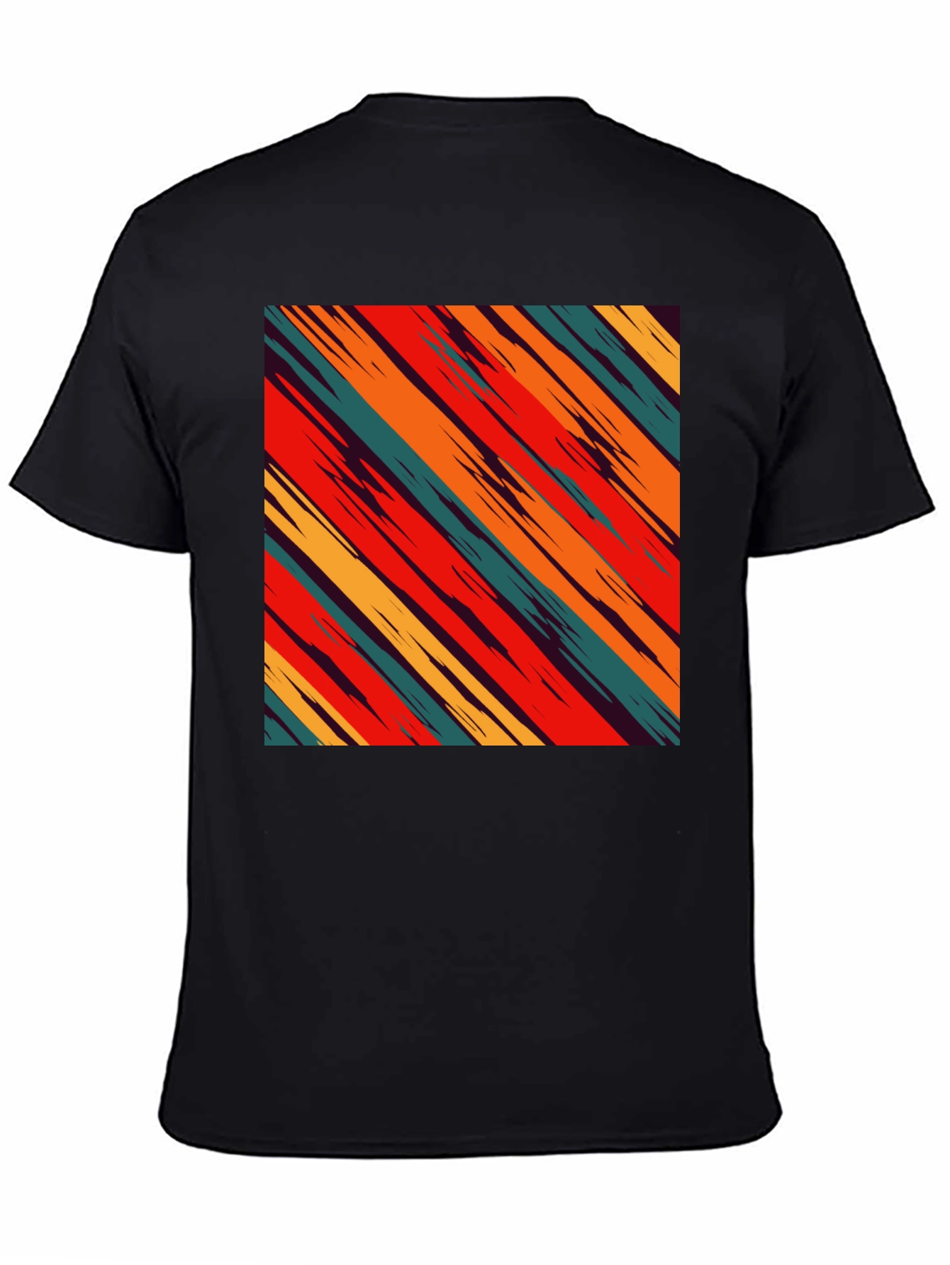 Retro Stripe Graphic Tee - Casual Comfort