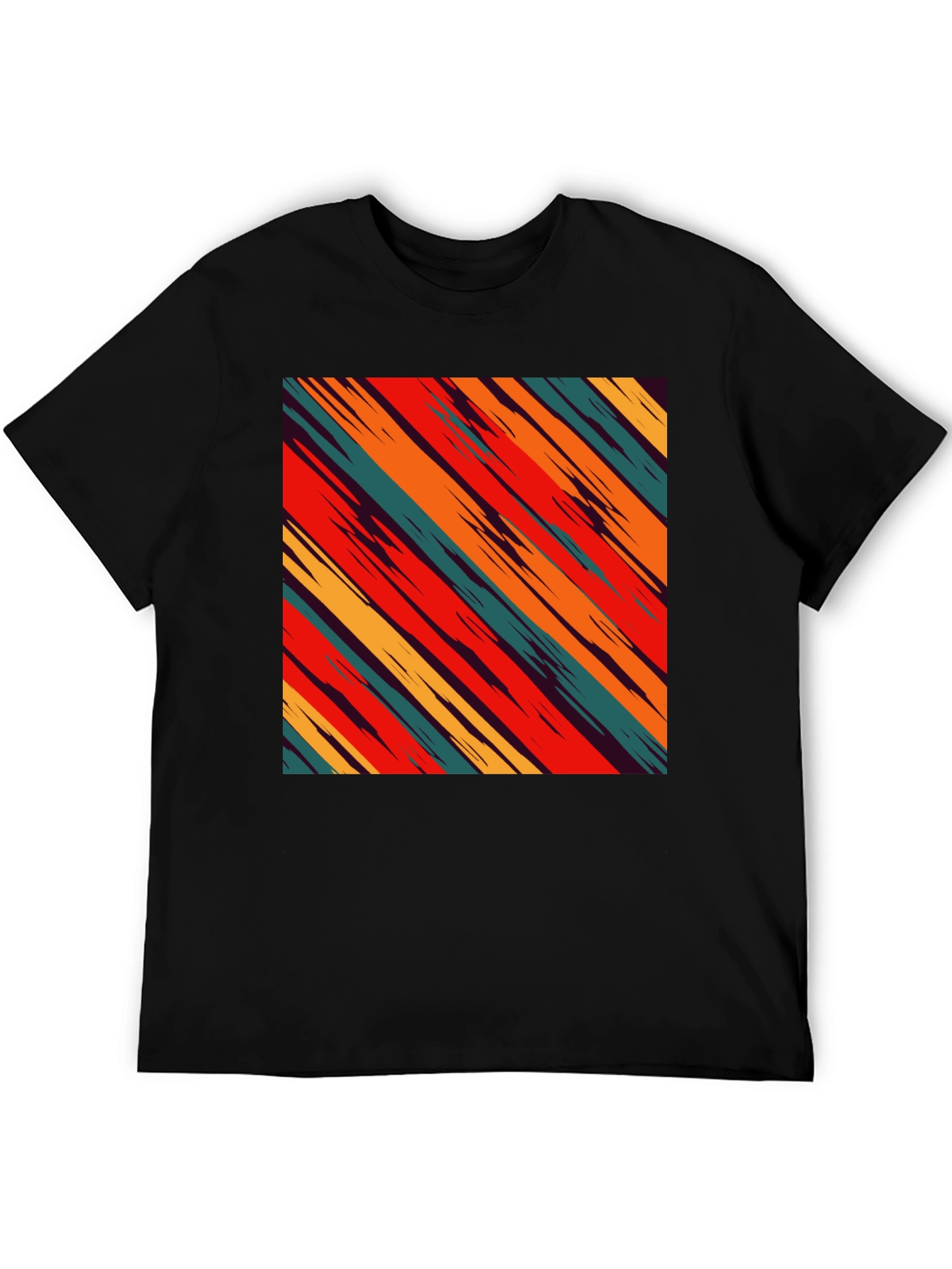 Retro Stripe Graphic Tee - Casual Comfort